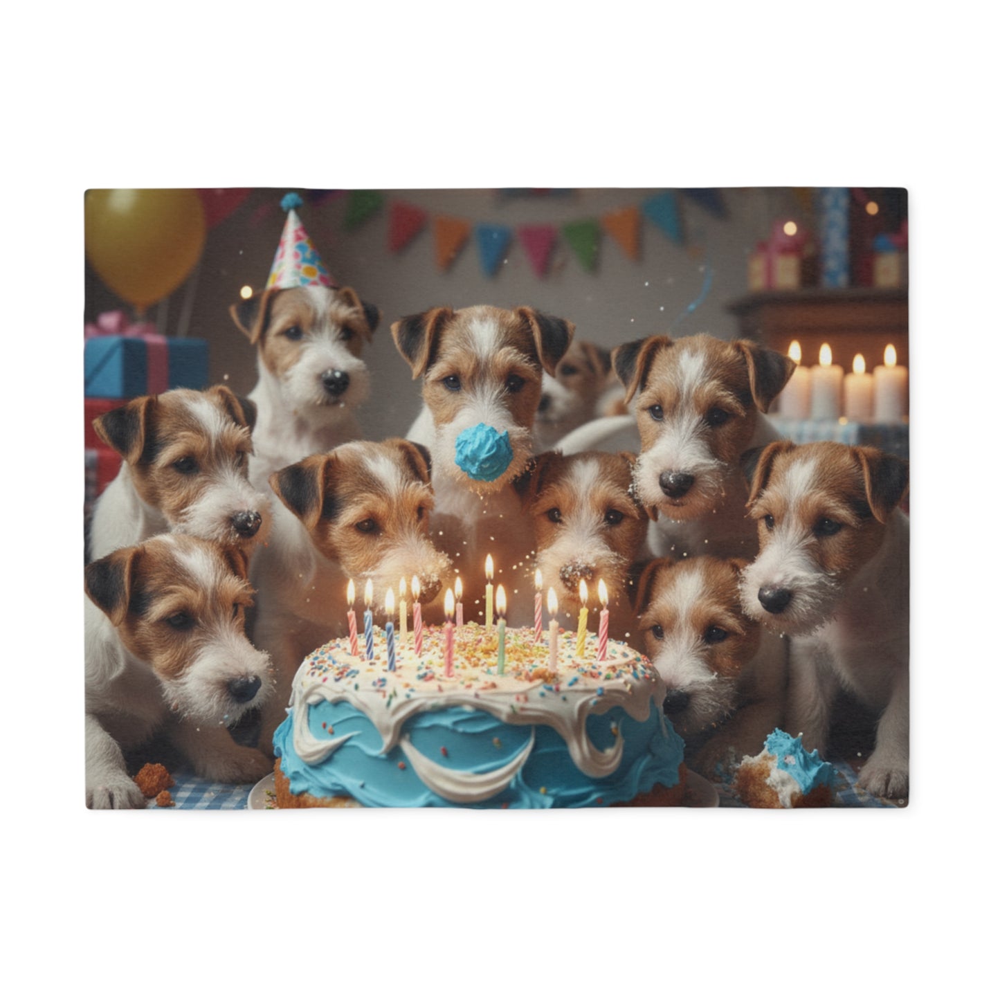 Birthday Puppy Party Blanket