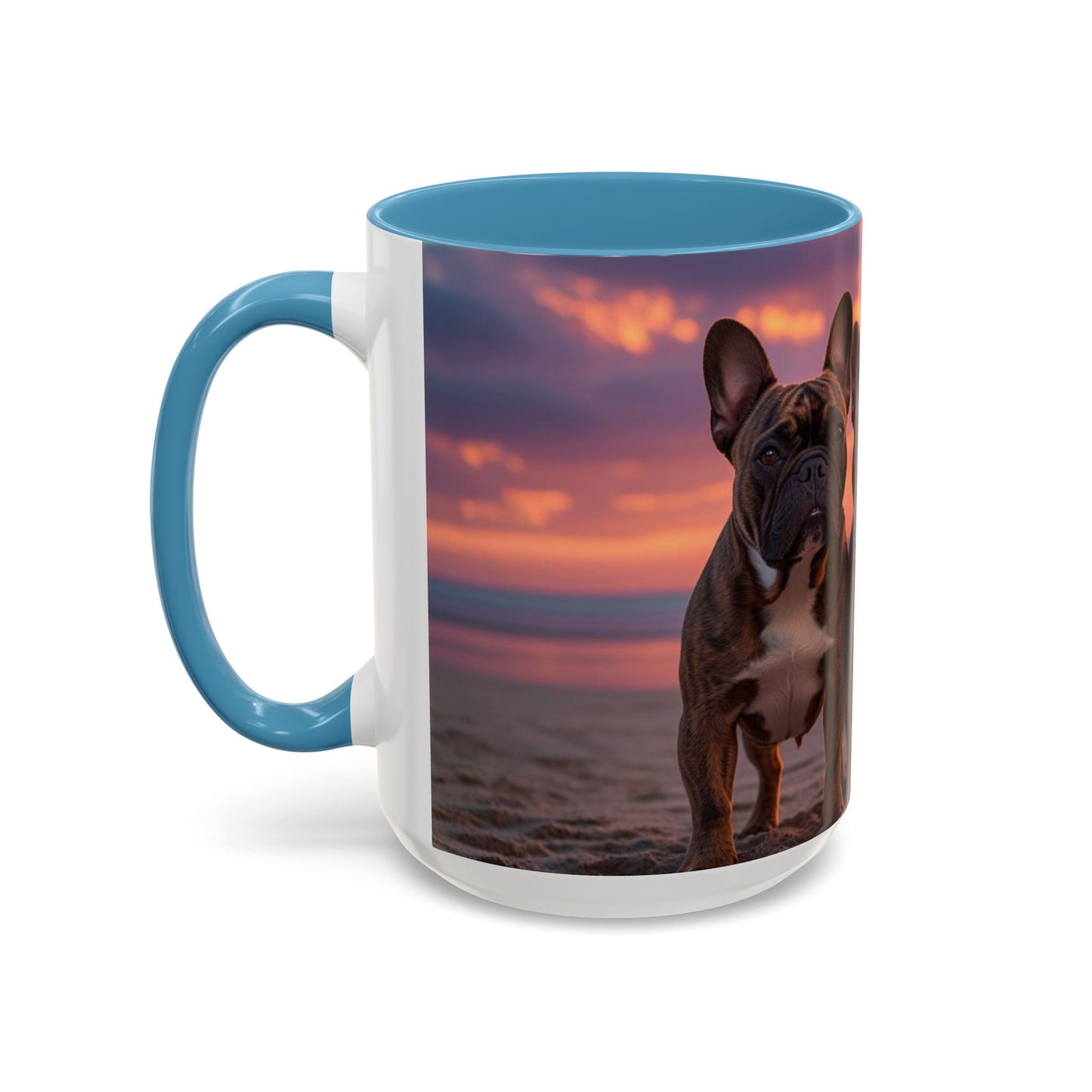 French Bulldog Love Accent Coffee Mug - Perfect Gift for Dog Lovers