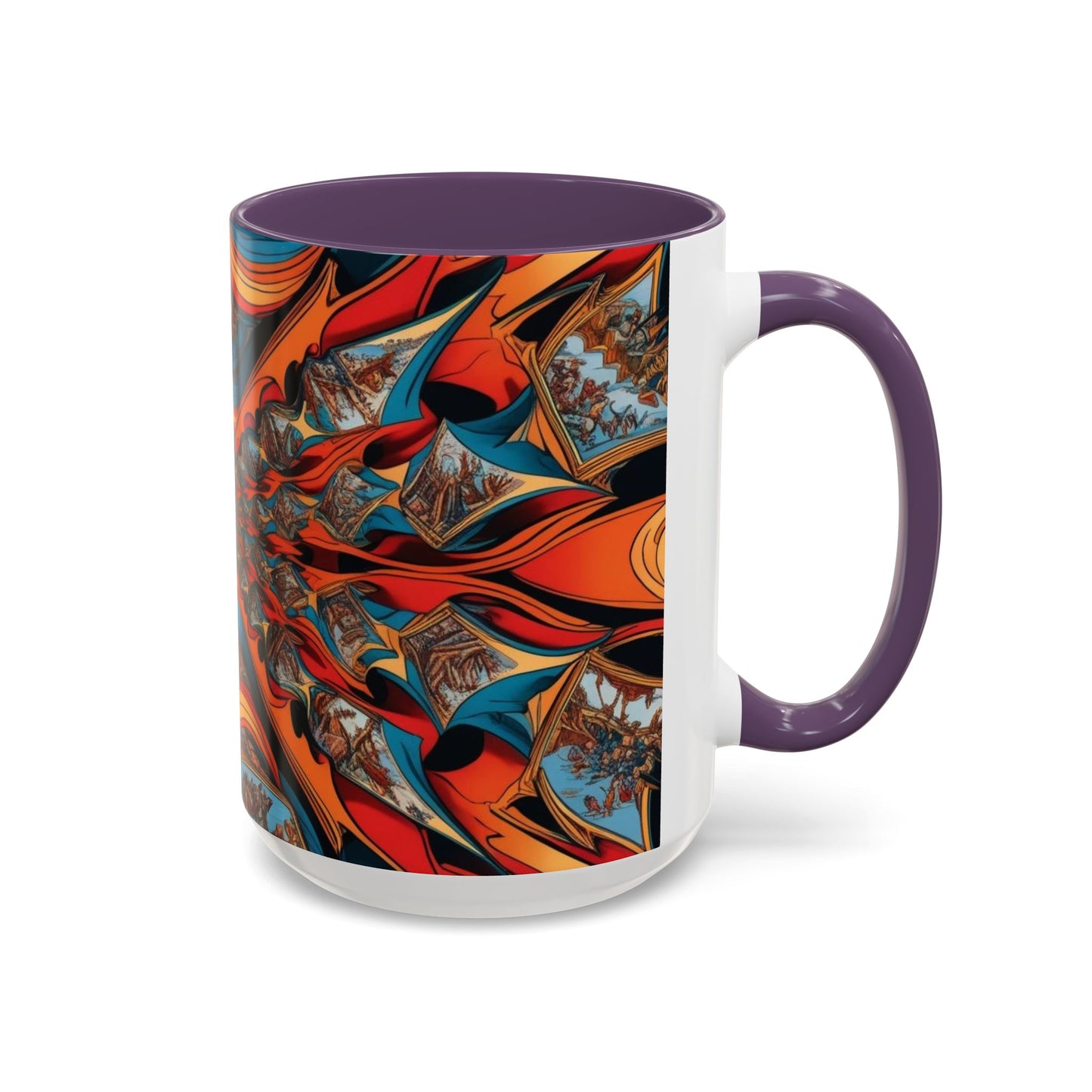 Optical Illusion Accent Mug – Ceramic Coffee Cup