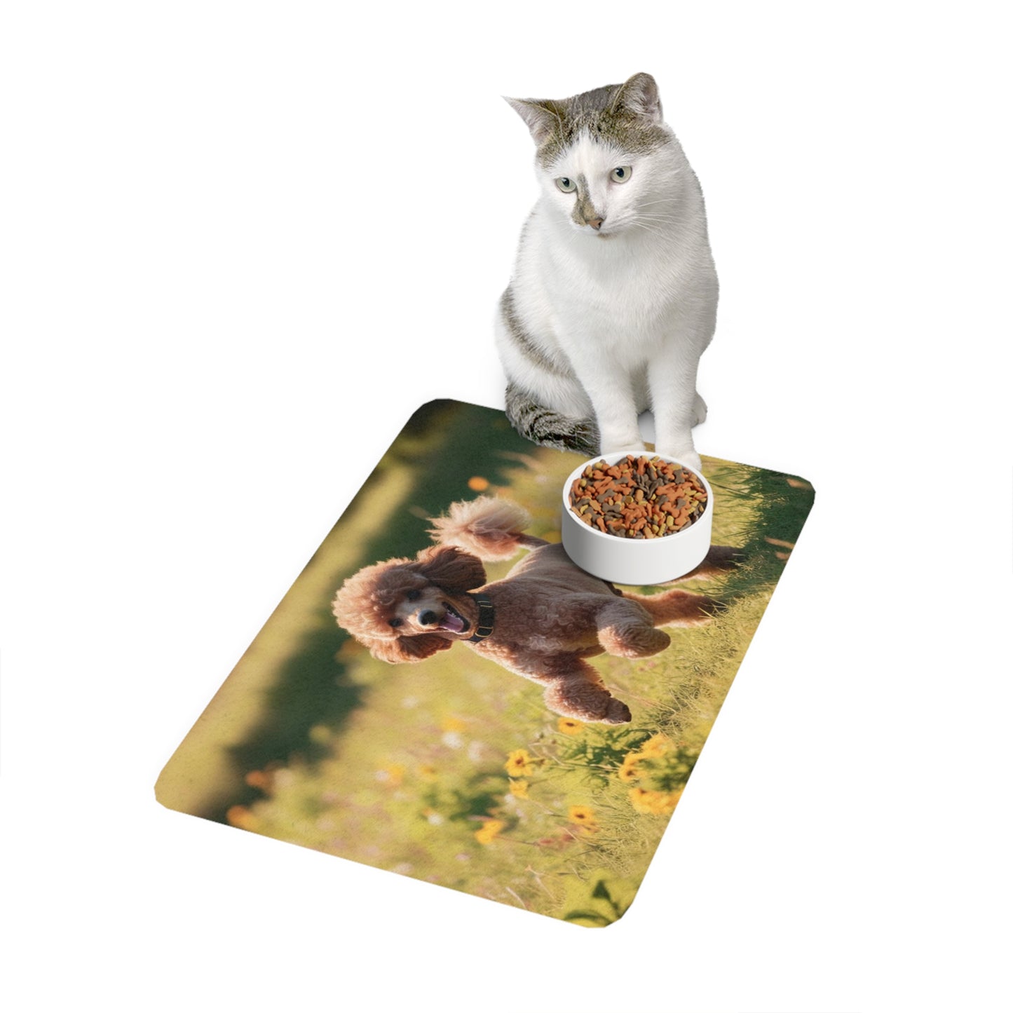 Pet Food Mat (12x18) - Miniature Poodle