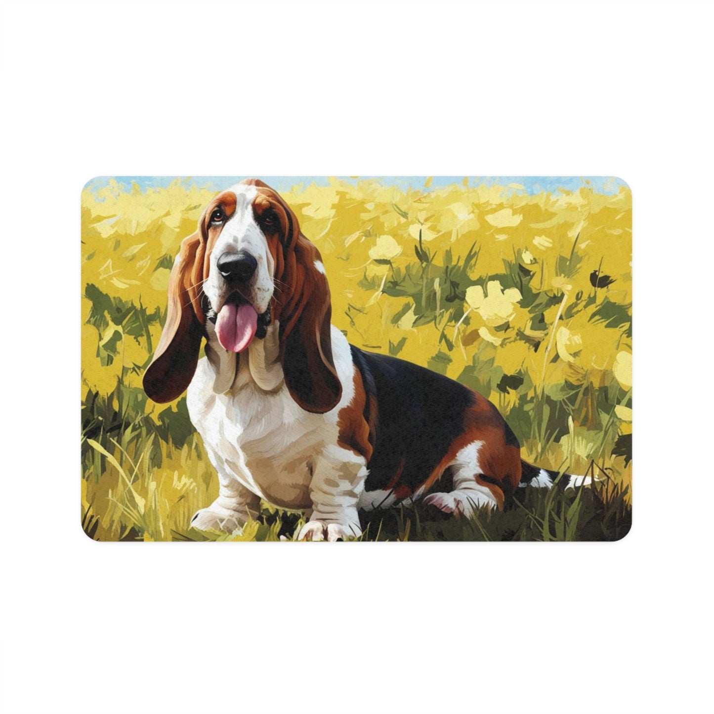 Pet Food Mat (12x18) - Basset Hound