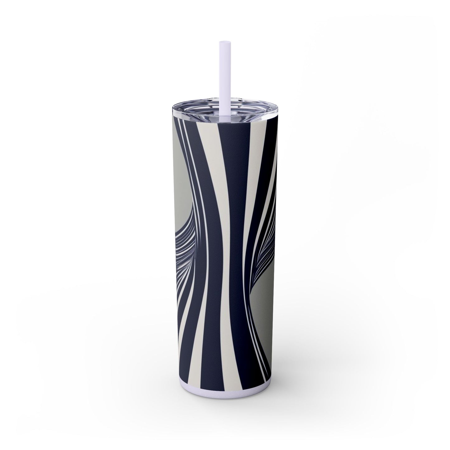 Optical Illusion Skinny Tumbler with Straw, 20oz