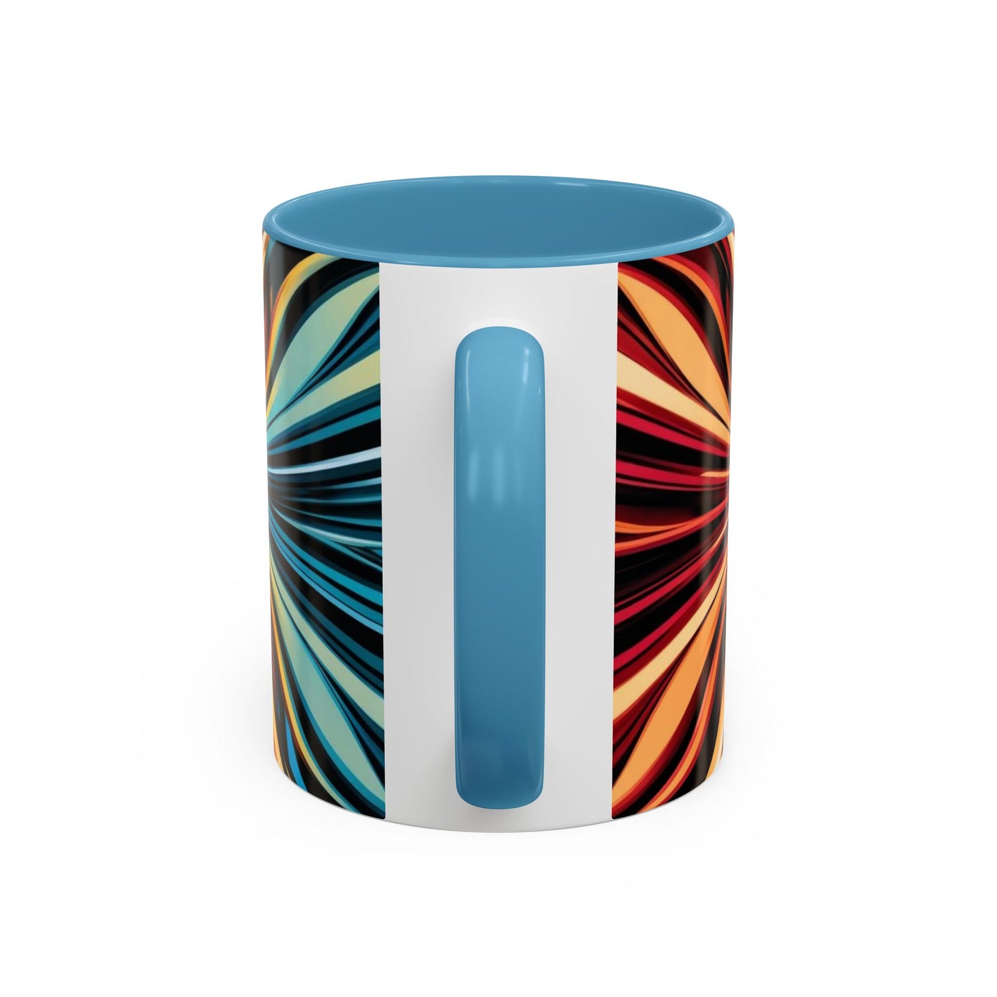 Optical Illusion Accent Mug – Ceramic Coffee Cup