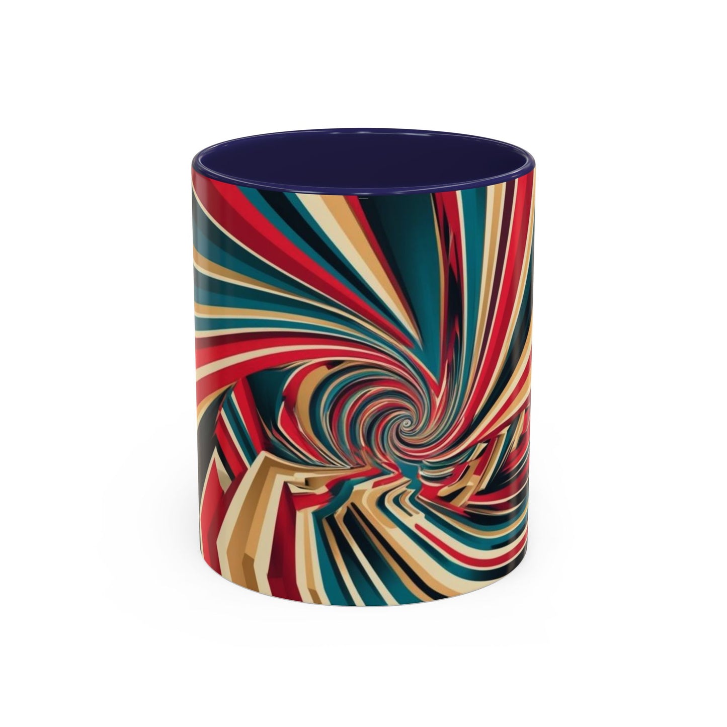 Optical Illusion Accent Mug – Ceramic Coffee Cup