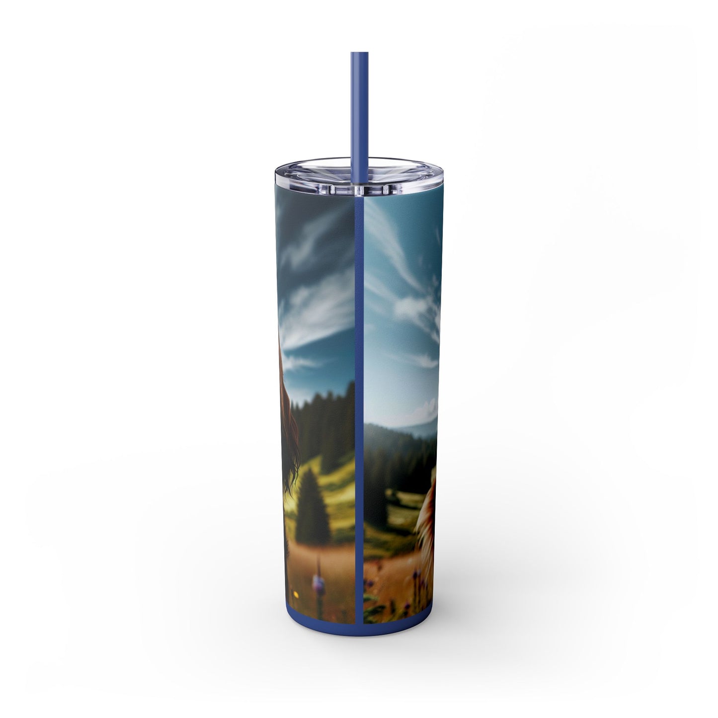 Skinny Tumbler with Straw – 20 oz Stainless Steel Cup