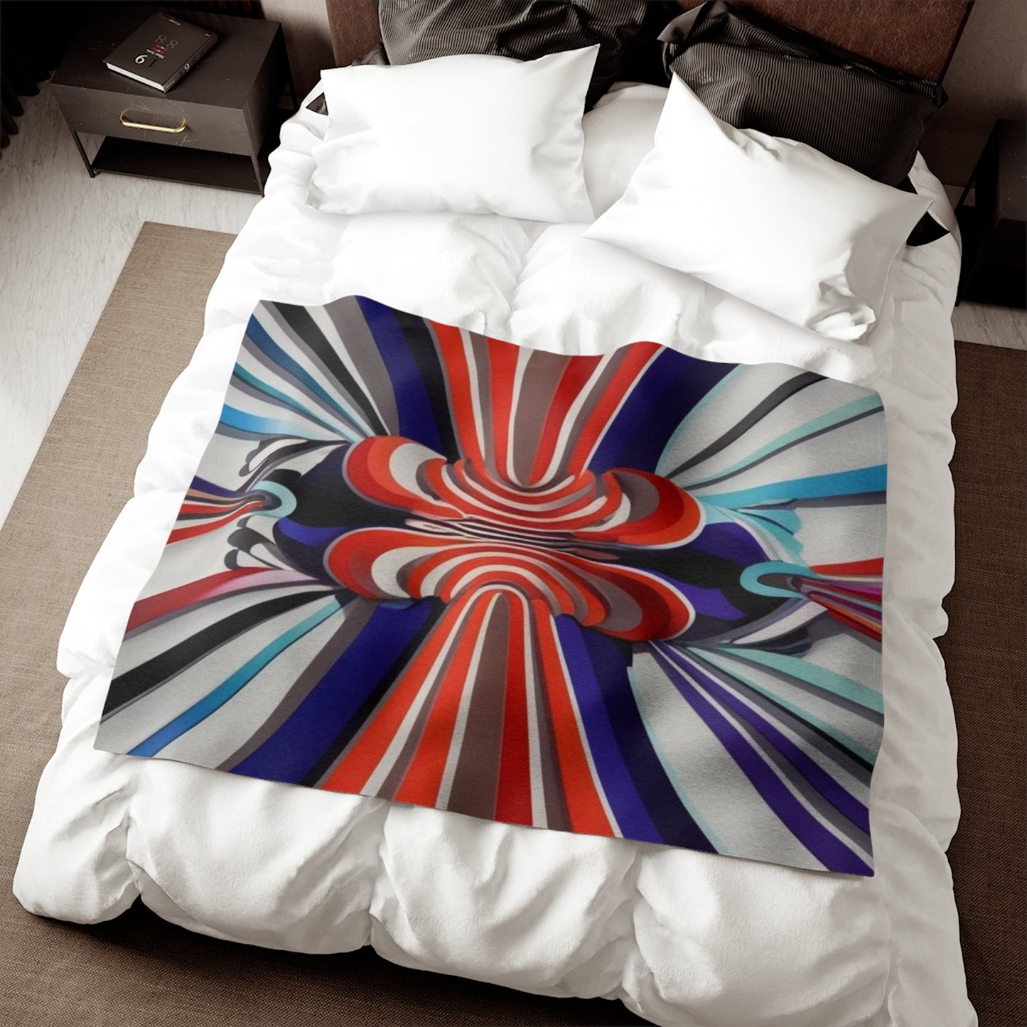 Sweat-shirt/couverture à illusion d'optique