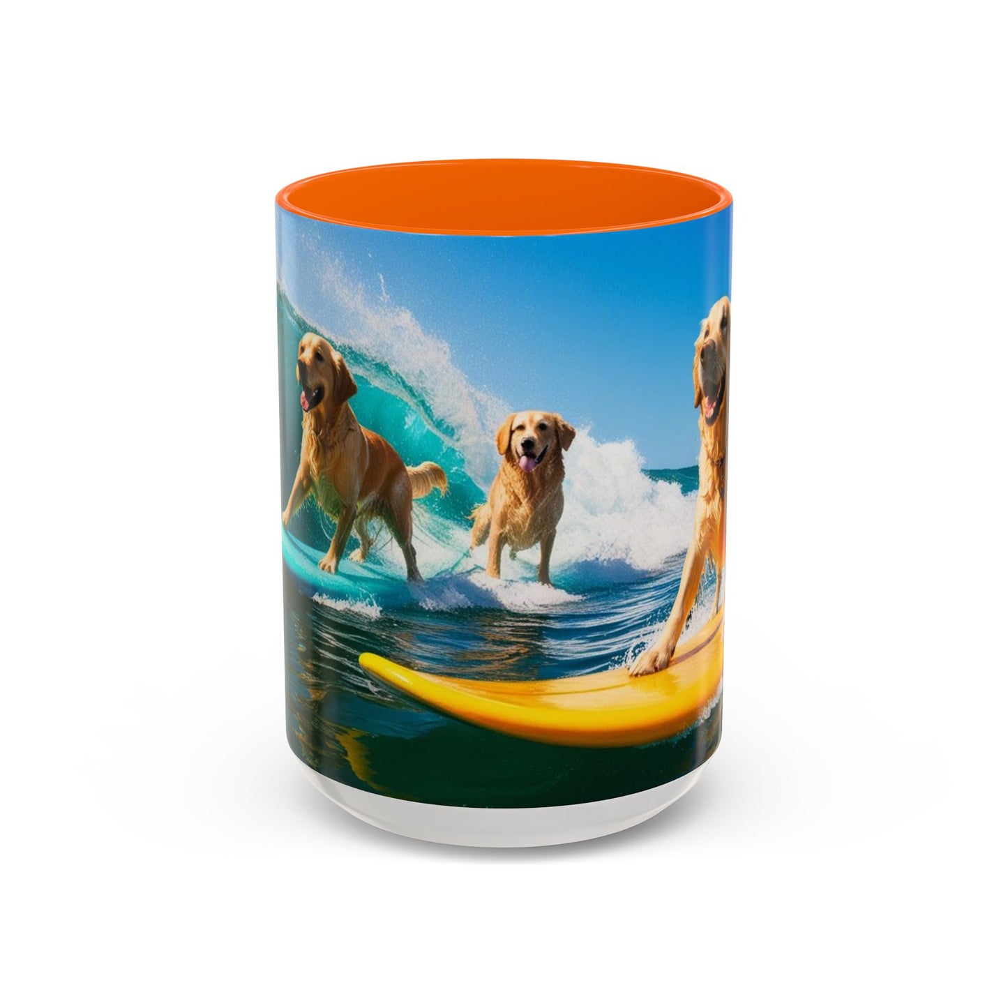 Mug à café Surf Dogs Accent - Cadeau idéal pour les amoureux des chiens