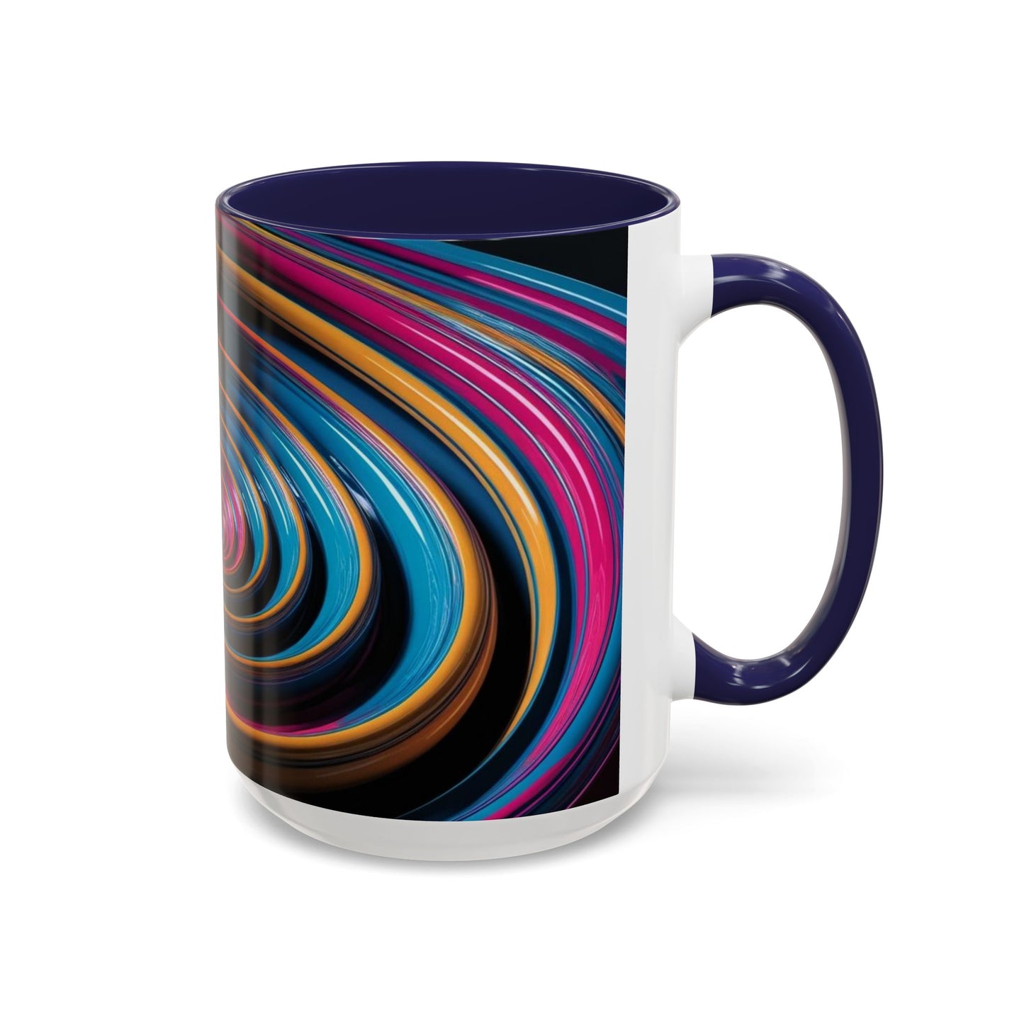 Optical Illusion Accent Mug – Ceramic Coffee Cup