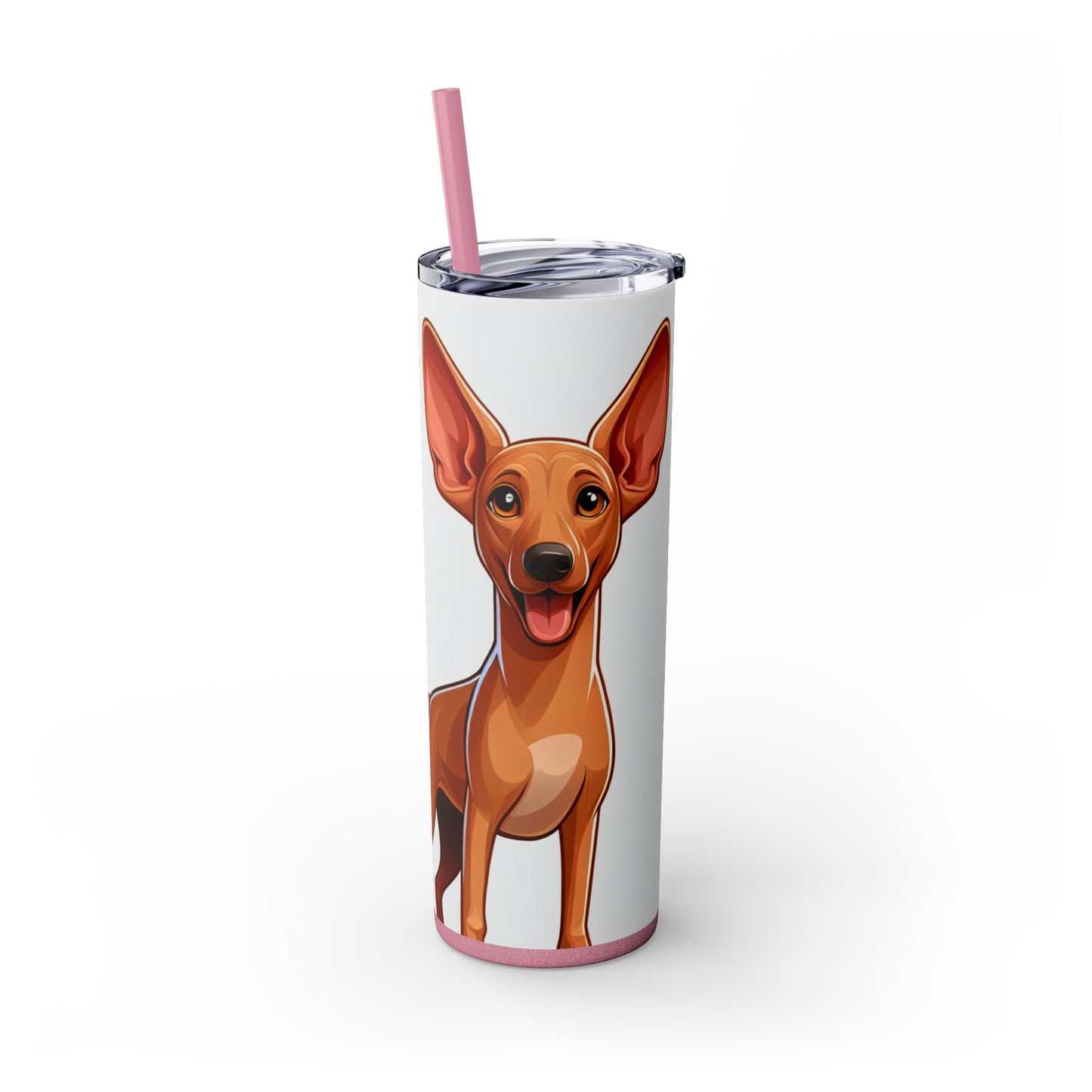 Pharaoh Hound Skinny Tumbler with Straw, 20oz