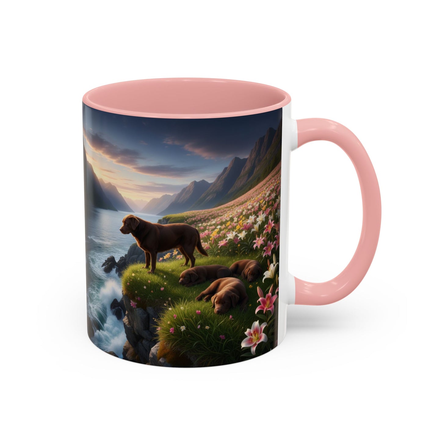 Chocolate Labrador Retriever Accent Mug – Ceramic Coffee Cup