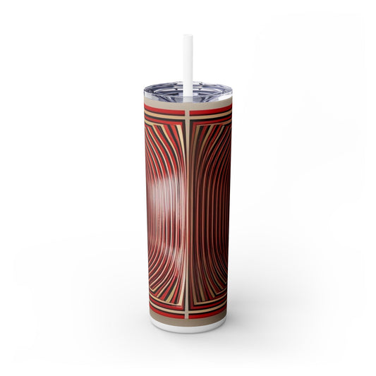 Optical Illusion Skinny Tumbler with Straw, 20oz