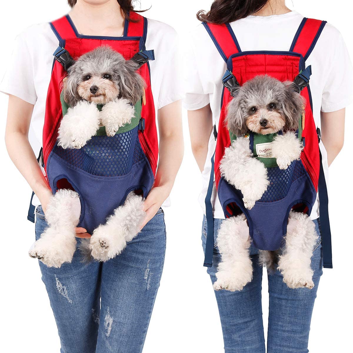 Mochila frontal para transportar perros y gatos