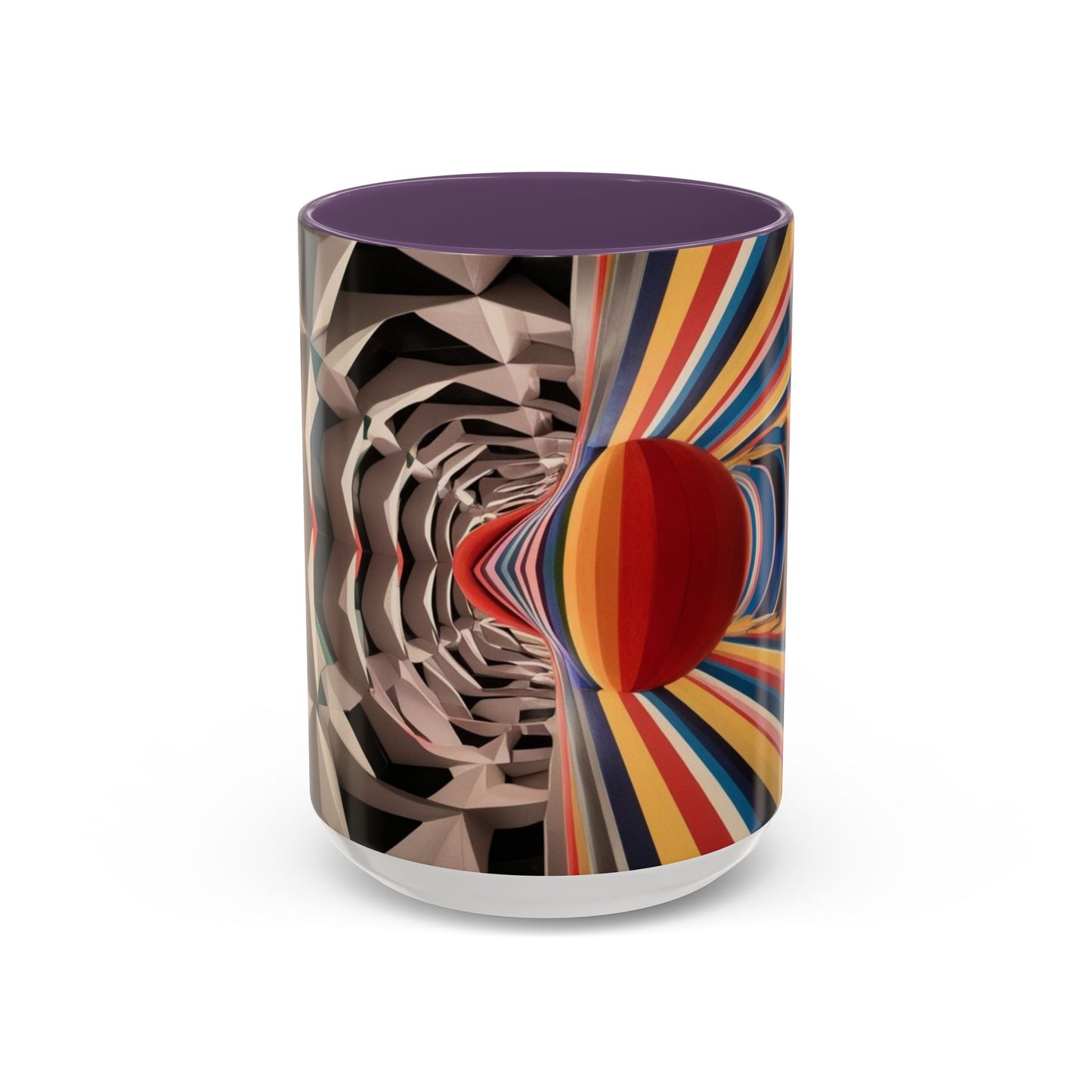 Optical Illusion Accent Mug – Ceramic Coffee Cup