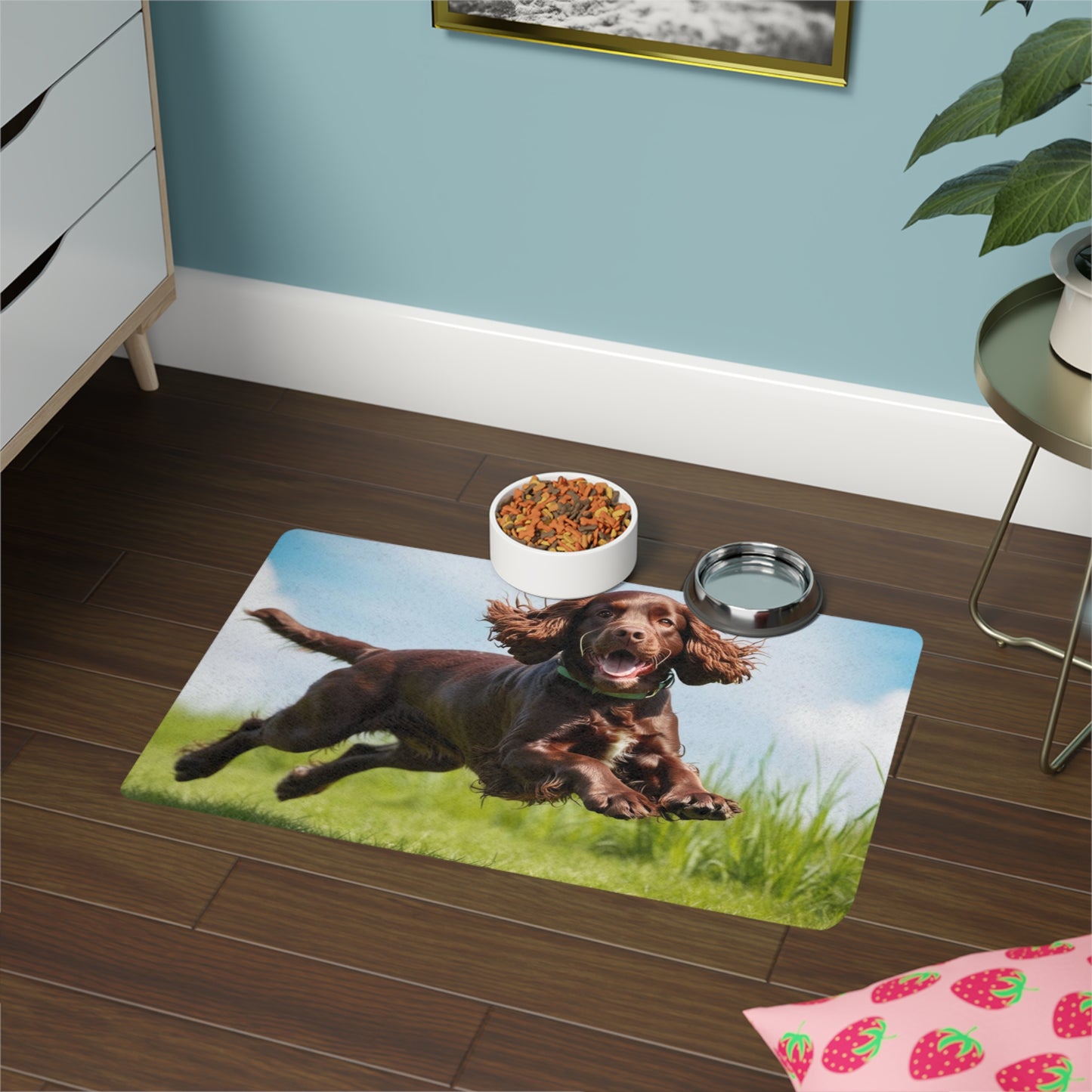 Pet Food Mat (12x18) - Irish Water Spaniel