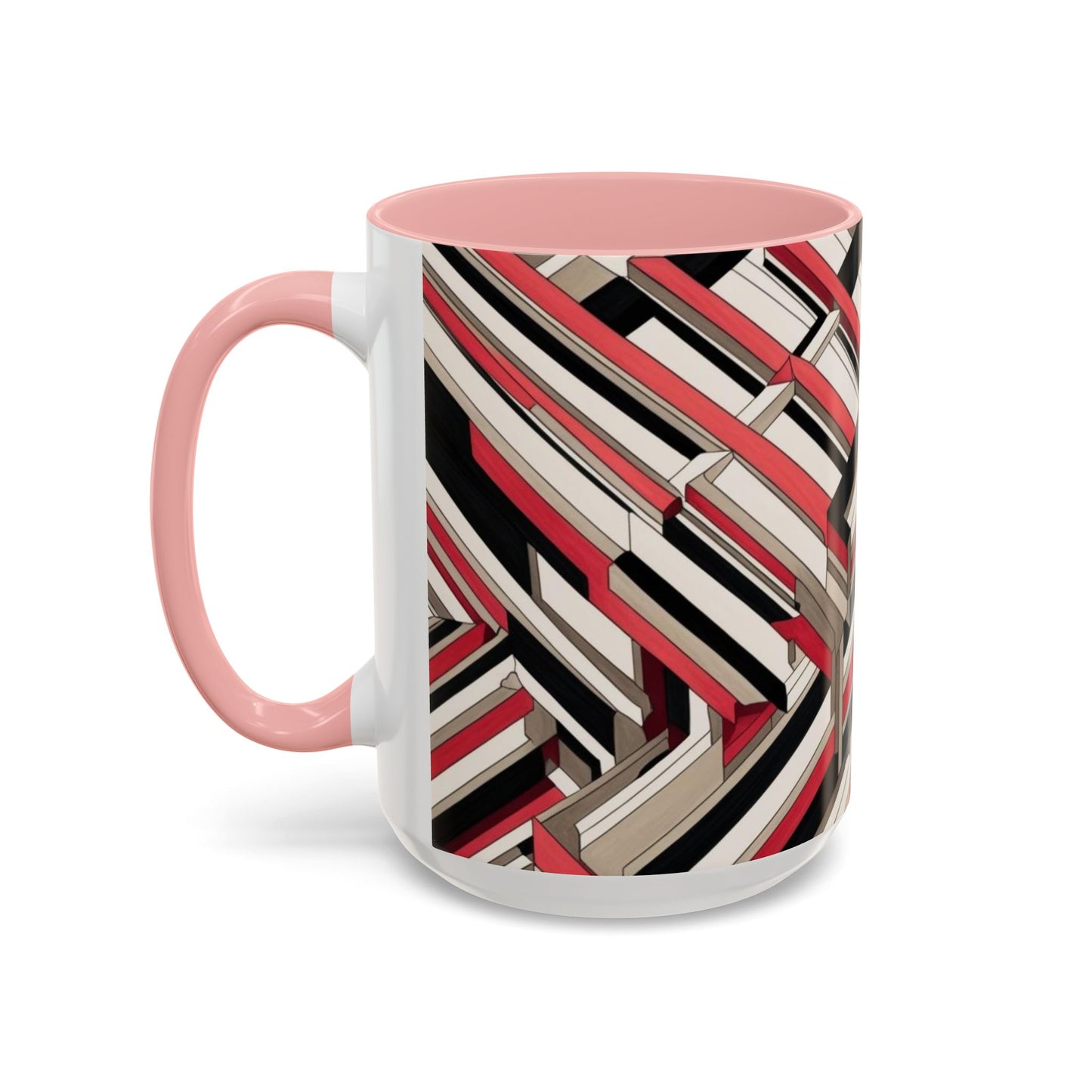 Optical Illusion Accent Mug – Ceramic Coffee Cup