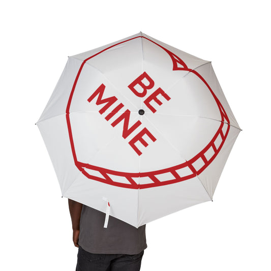 Be Mine Candy Hearts Semi-Automatic Foldable Umbrella