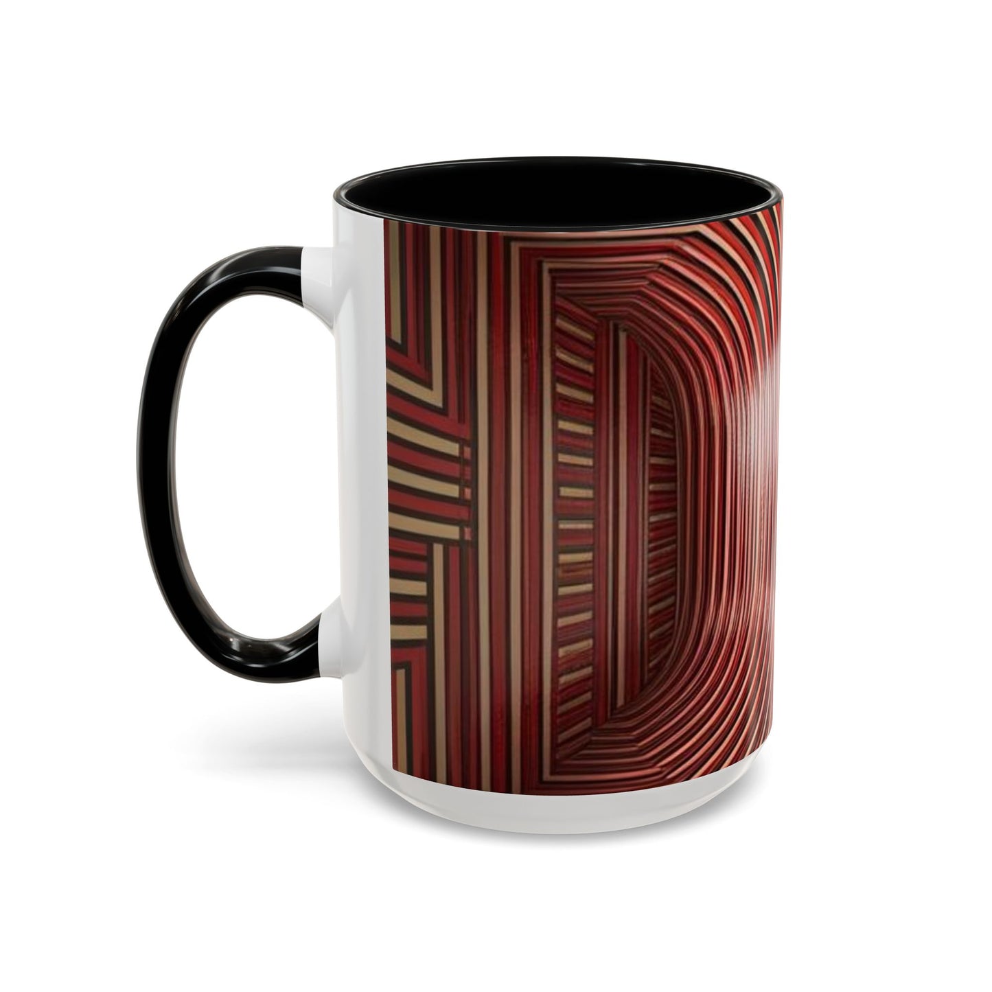 Optical Illusion Accent Mug – Ceramic Coffee Cup