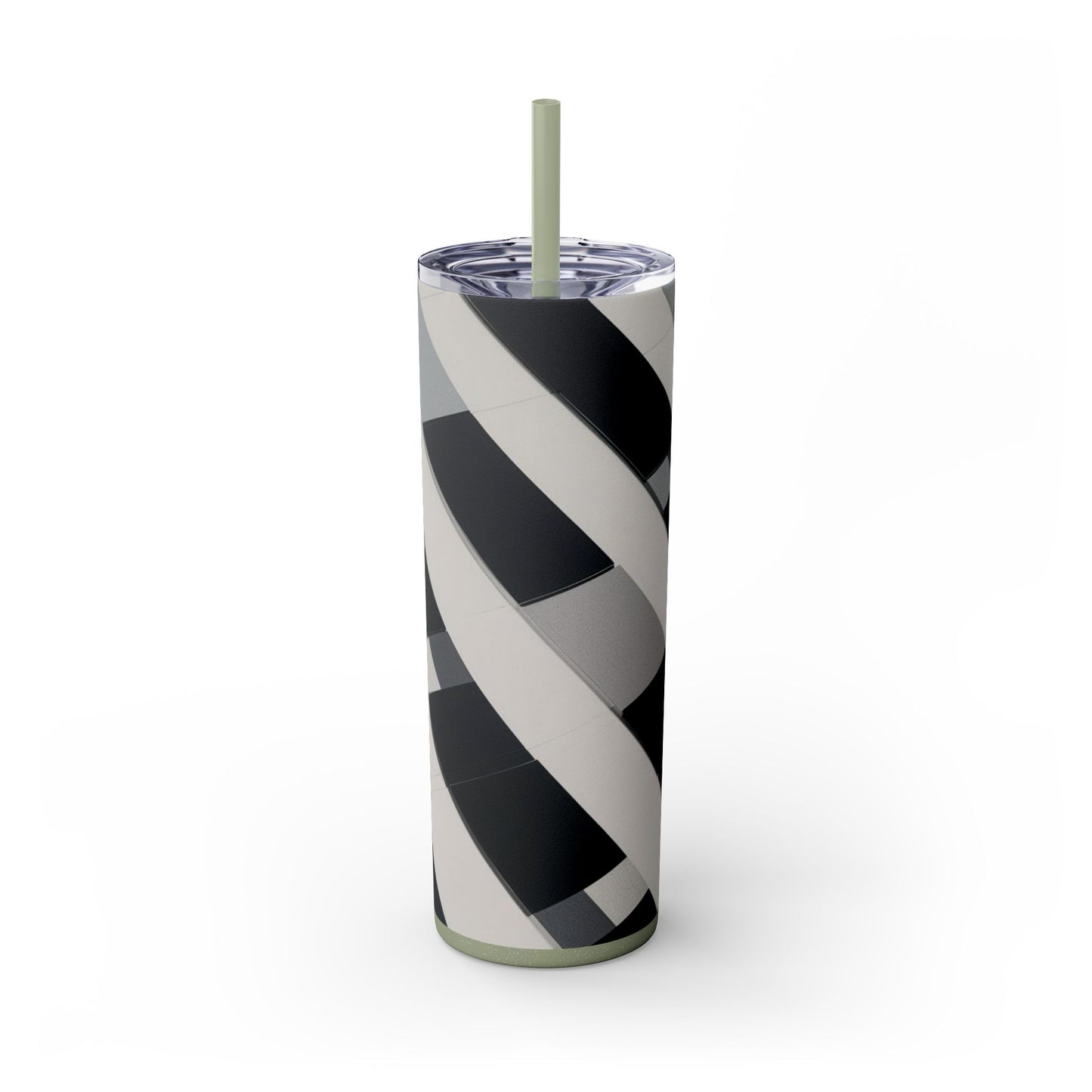 Optical Illusion Skinny Tumbler with Straw, 20oz