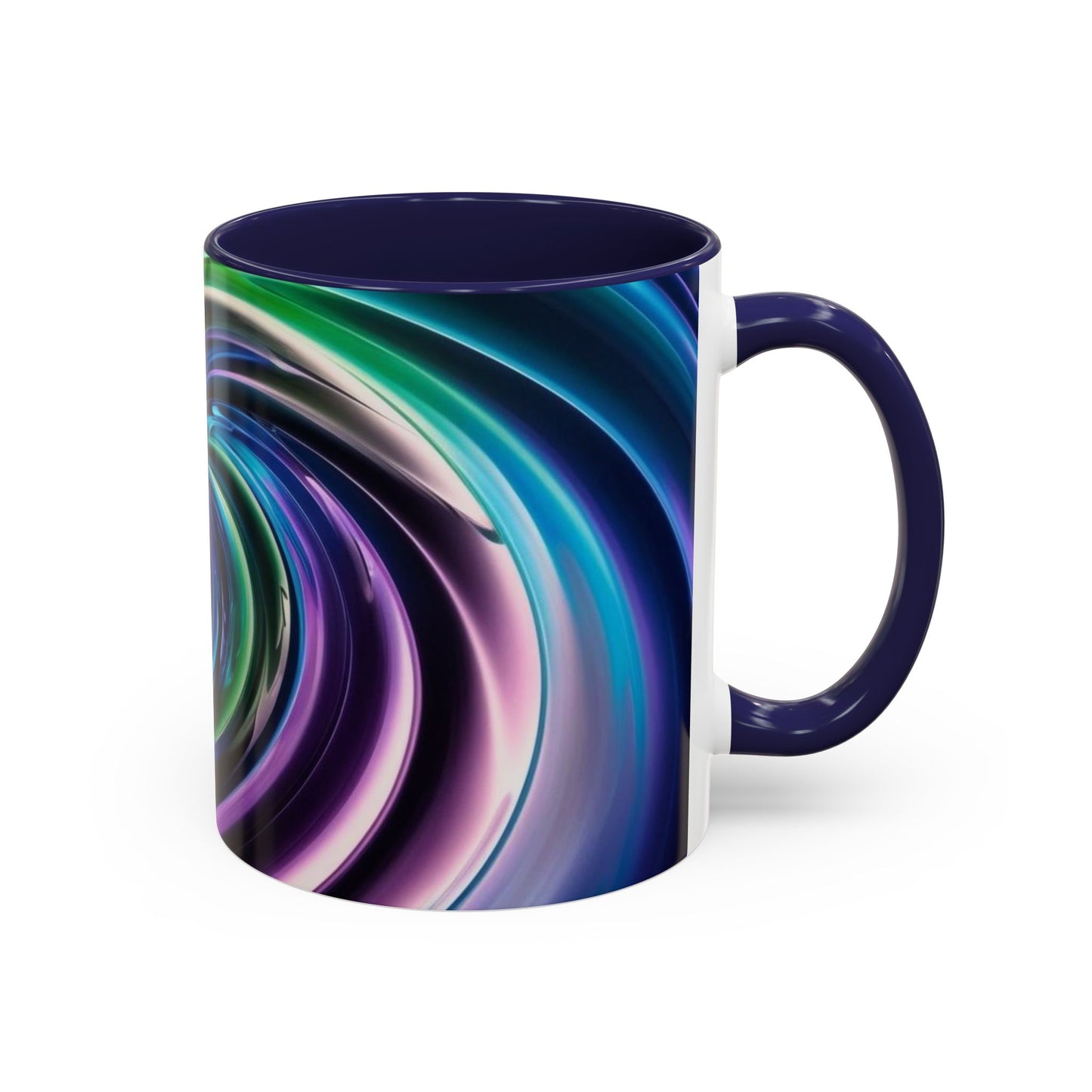 Optical Illusion Accent Mug – Ceramic Coffee Cup