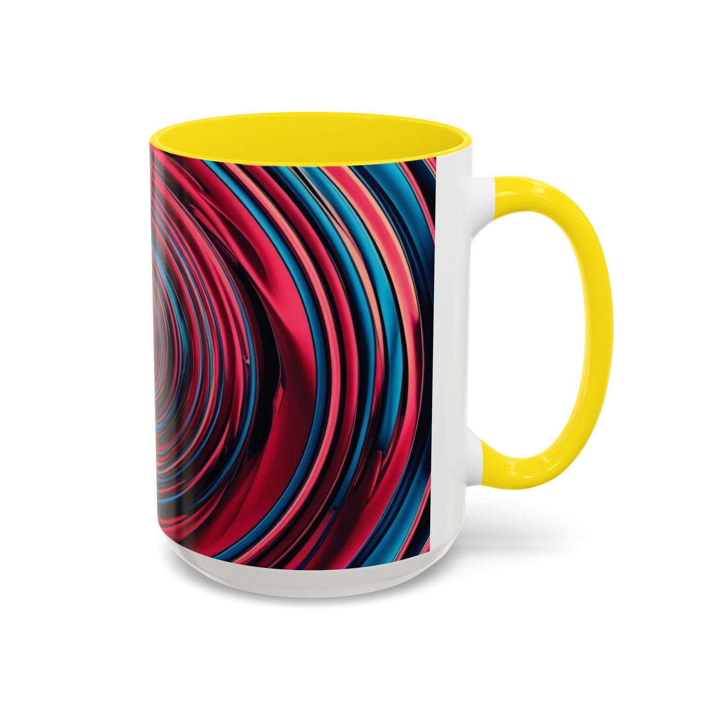 Optical Illusion Accent Mug – Ceramic Coffee Cup