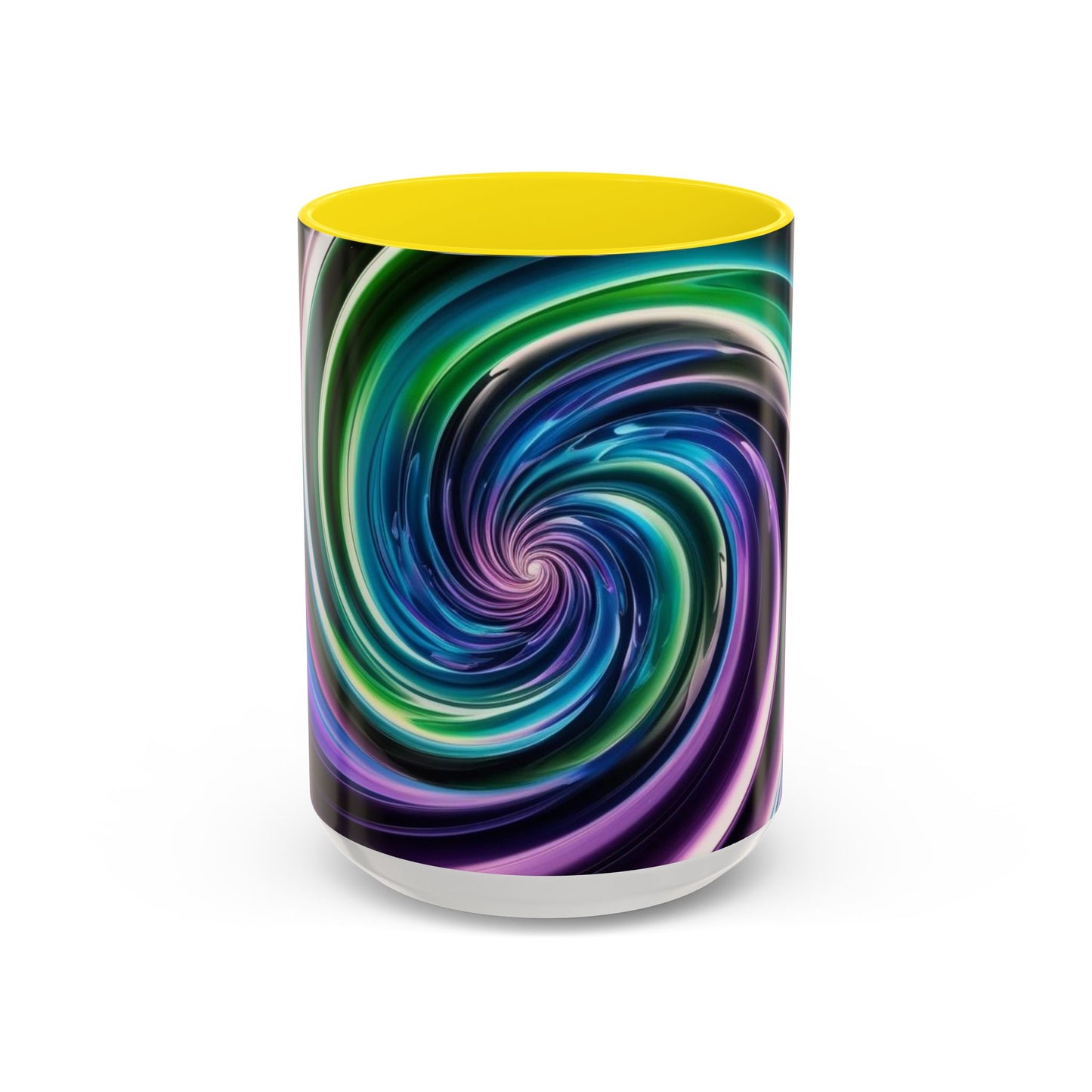 Optical Illusion Accent Mug – Ceramic Coffee Cup