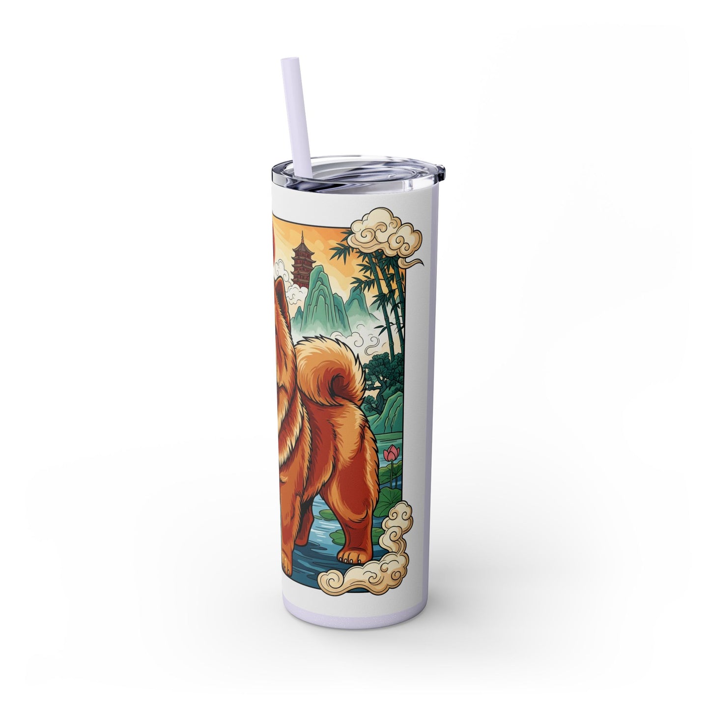 Skinny Tumbler with Straw – 20 oz Stainless Steel Cup