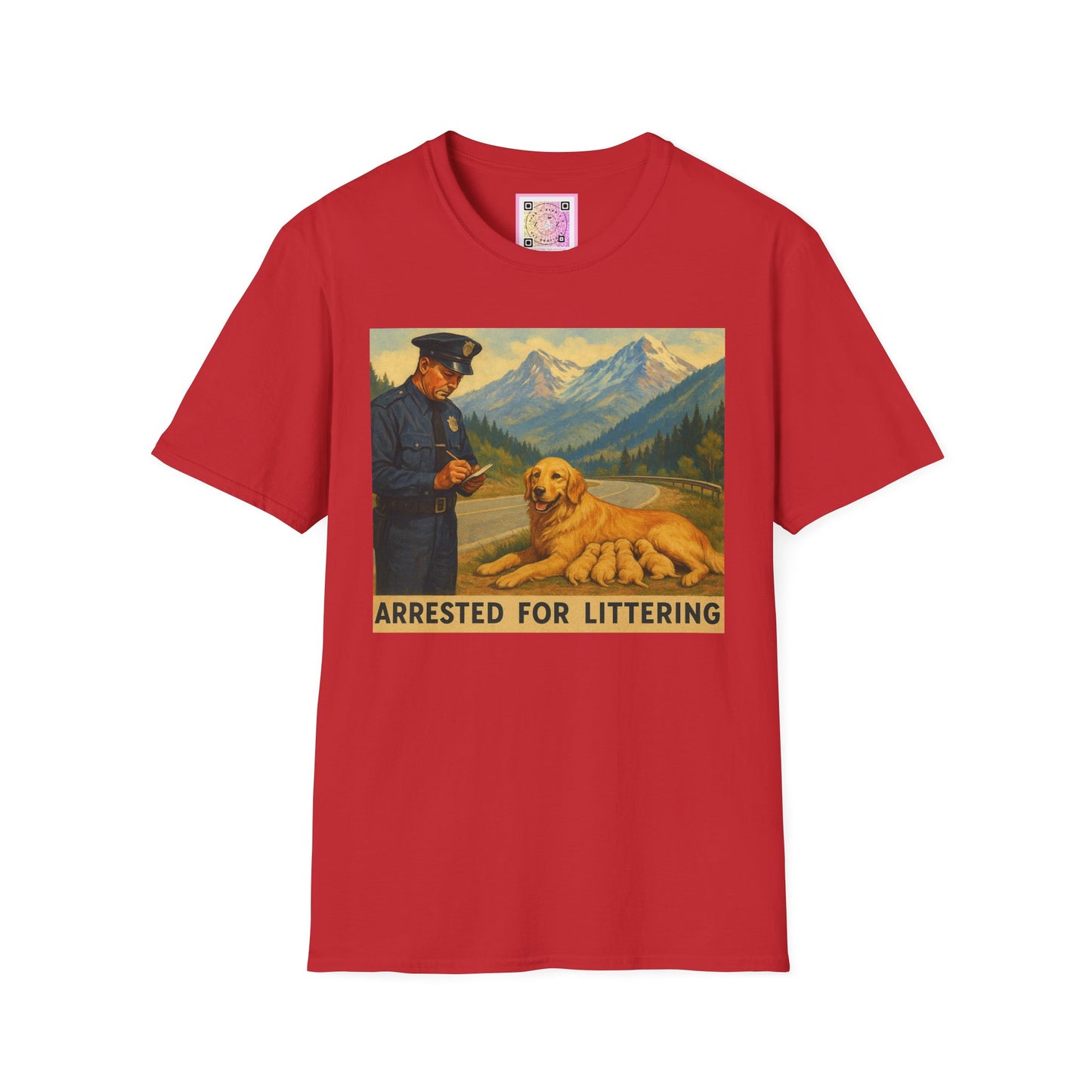"Arrested for Littering" Retro Tee Shirt