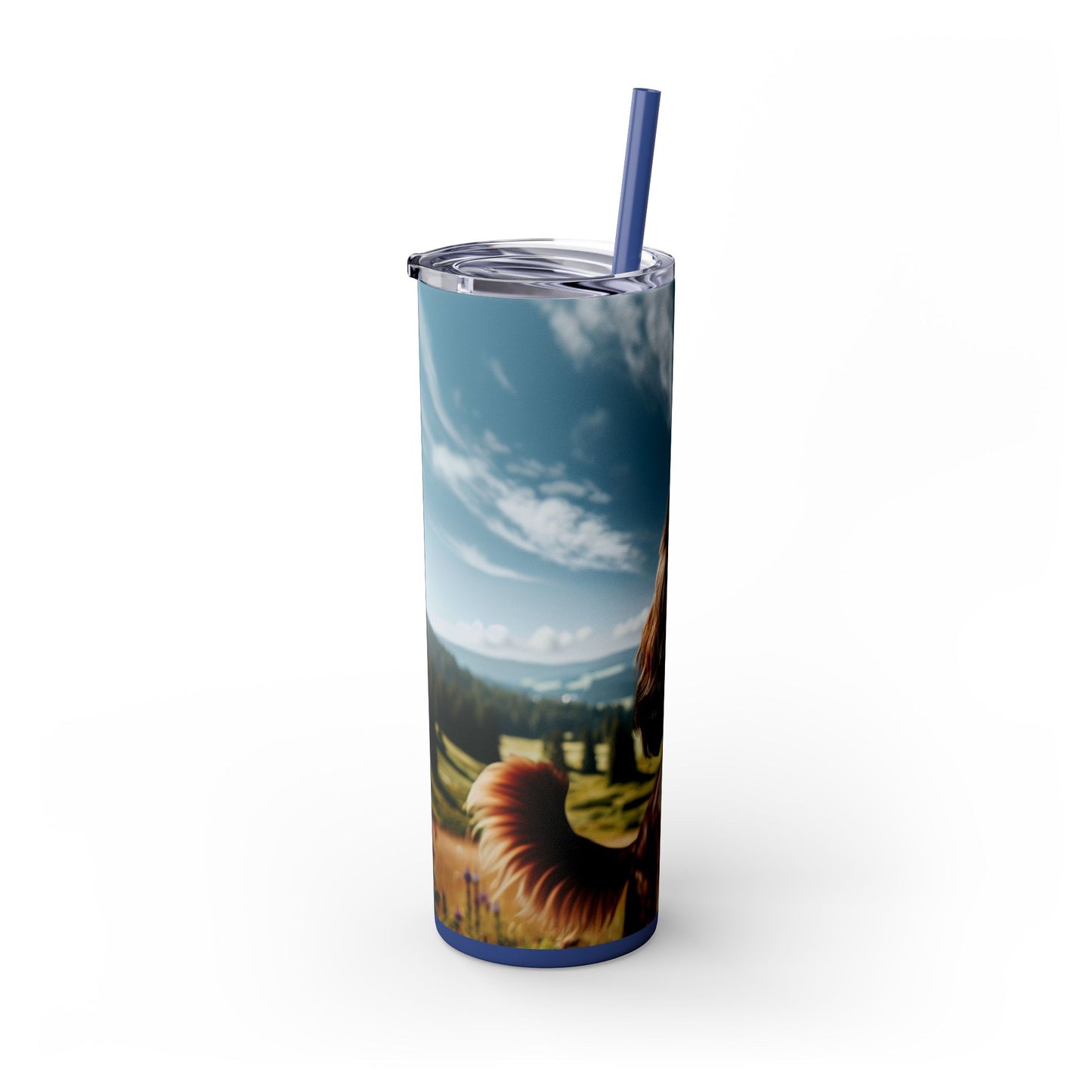 Skinny Tumbler with Straw – 20 oz Stainless Steel Cup
