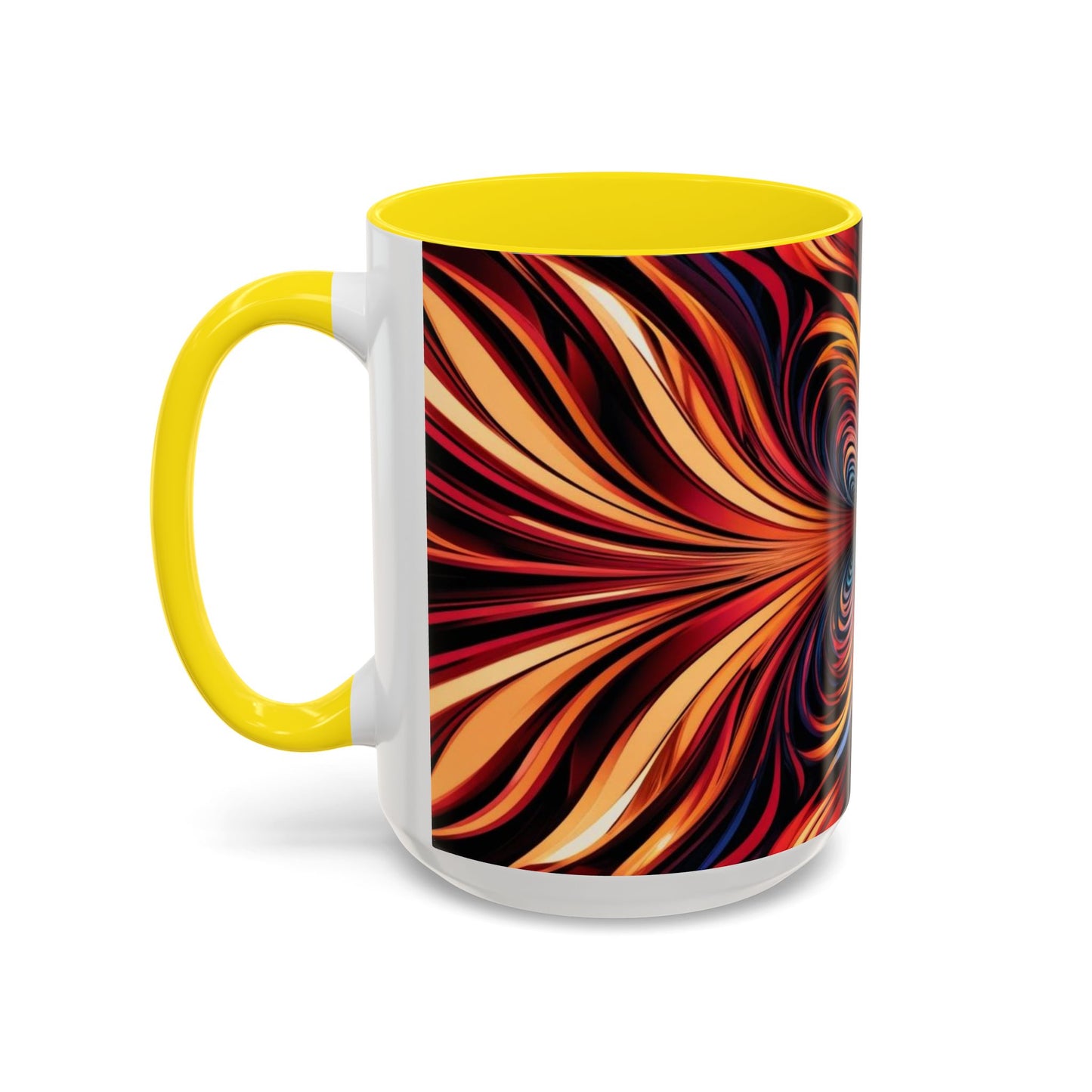 Optical Illusion Accent Mug – Ceramic Coffee Cup