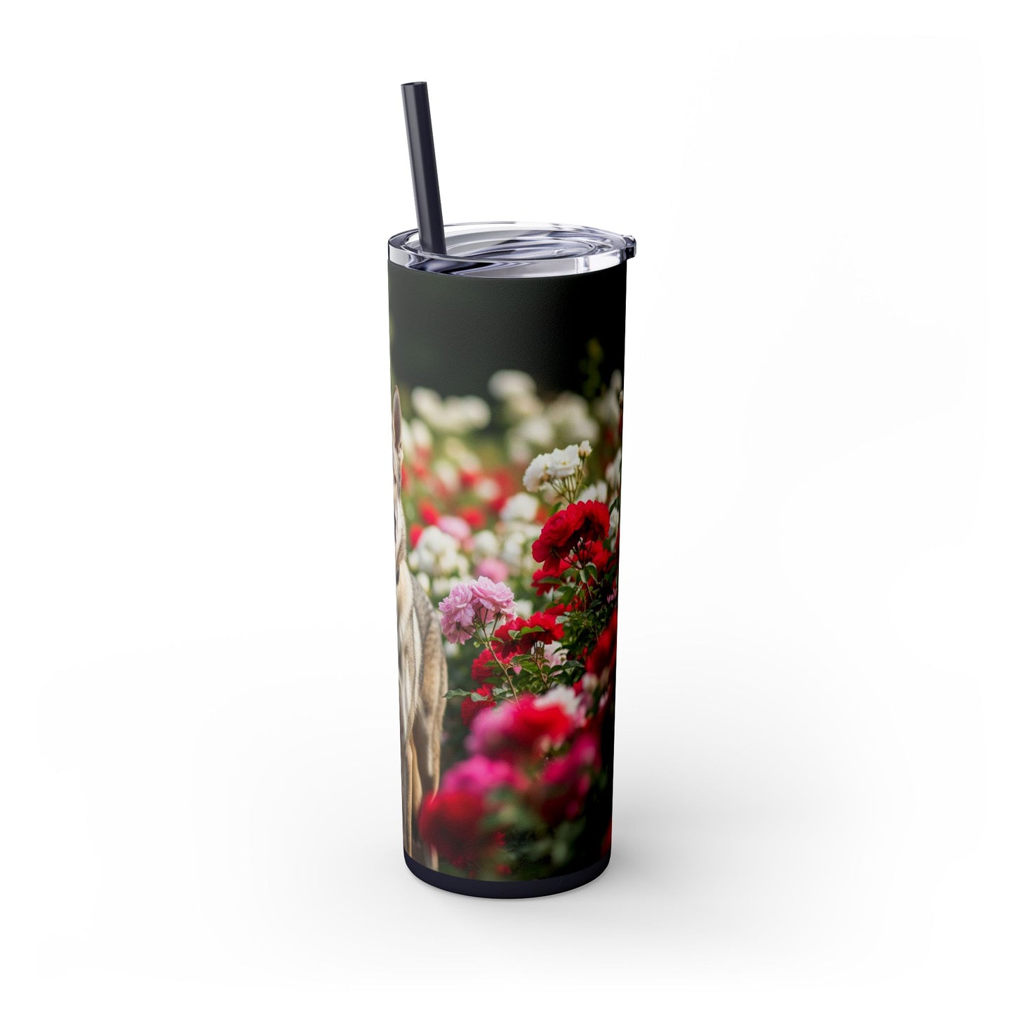 Skinny Tumbler with Straw – 20 oz Stainless Steel Cup