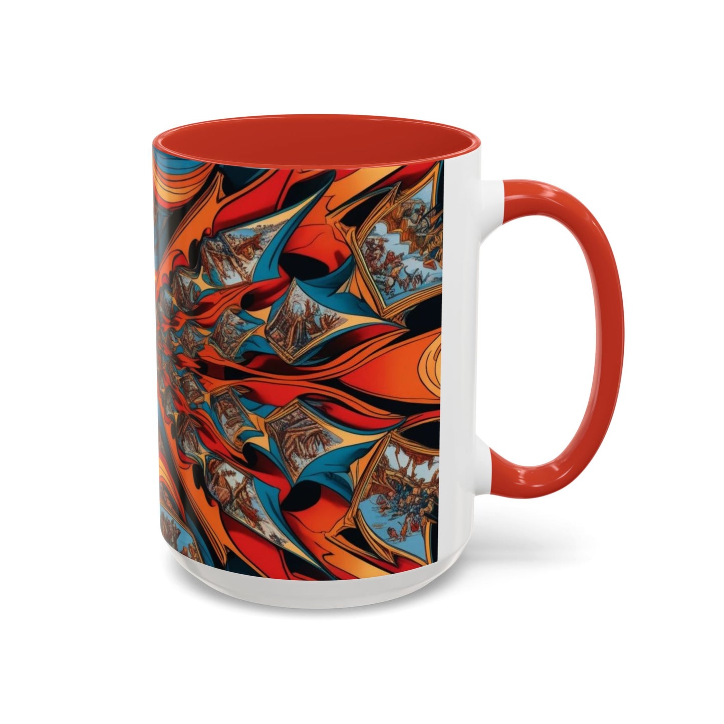 Optical Illusion Accent Mug – Ceramic Coffee Cup