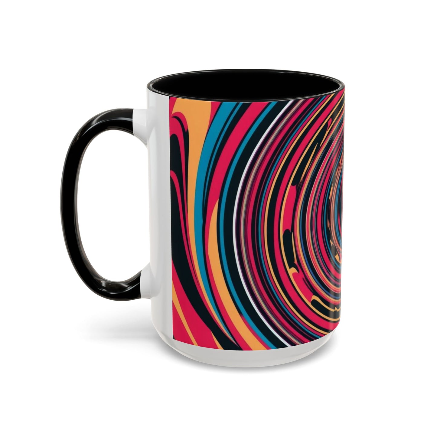 Optical Illusion Accent Mug – Ceramic Coffee Cup