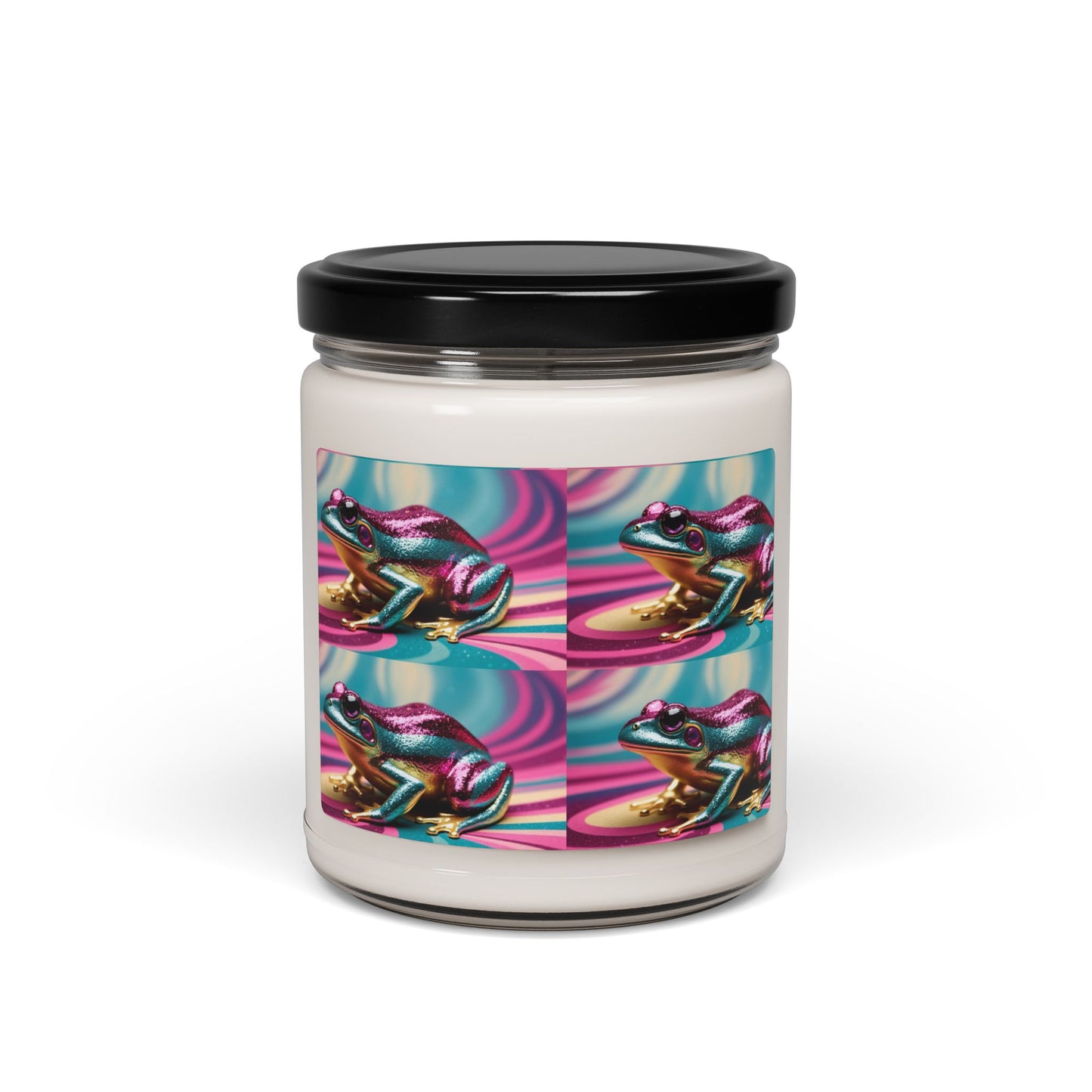 Glittery Psychedelic Frog- Scented Soy Candle, 9oz