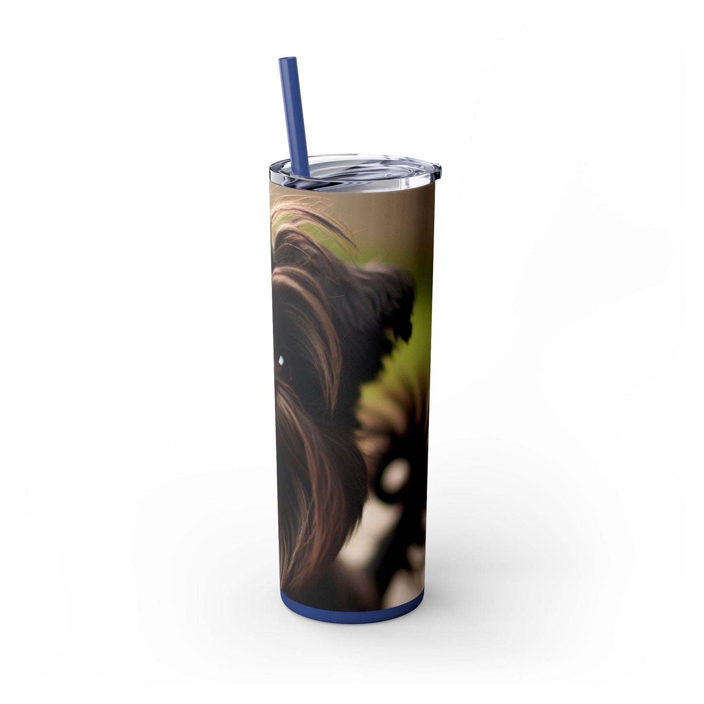 Affenpinscher Skinny Tumbler with Straw, 20oz