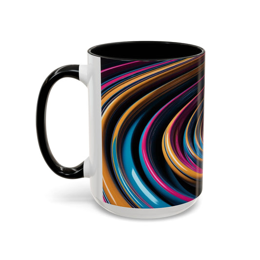 Optical Illusion Accent Mug – Ceramic Coffee Cup