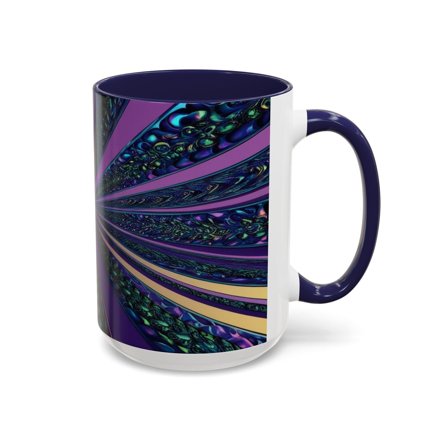 Optical Illusion Accent Mug – Ceramic Coffee Cup