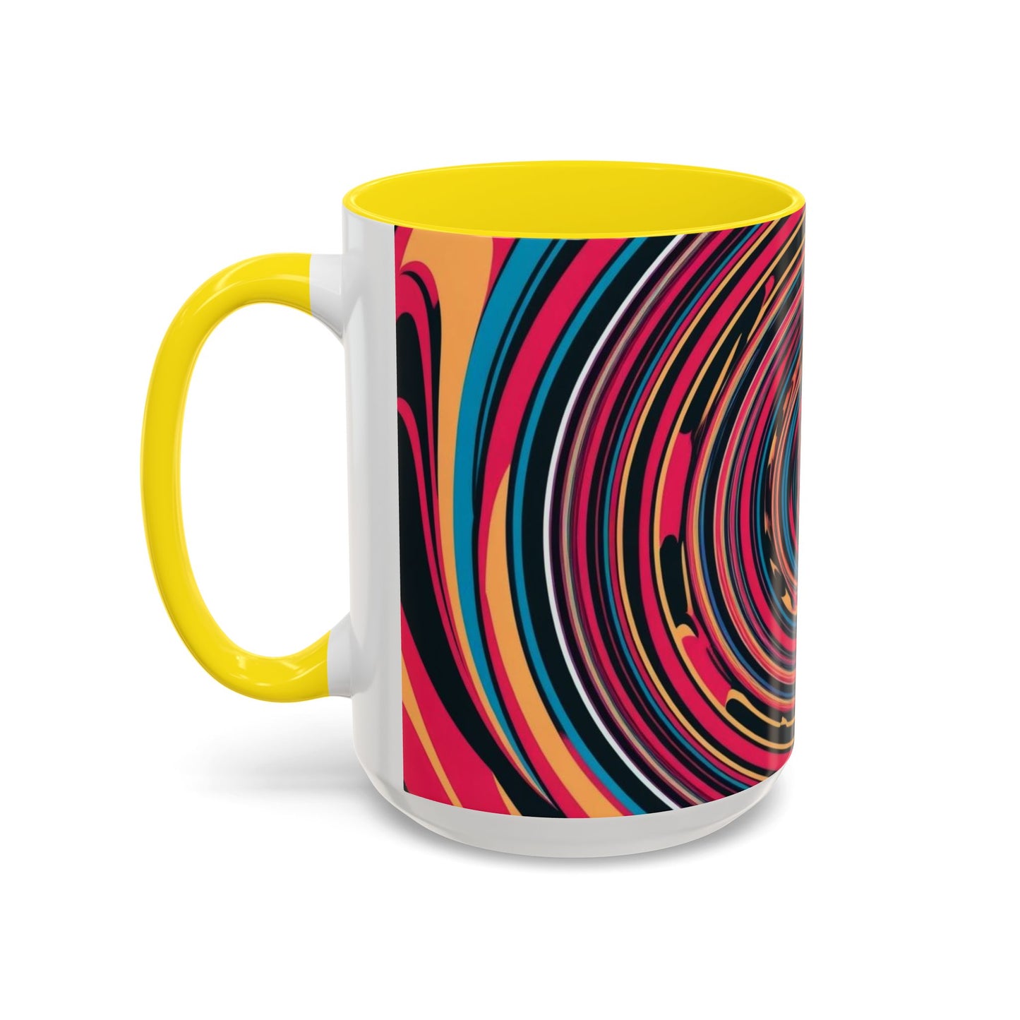 Optical Illusion Accent Mug – Ceramic Coffee Cup