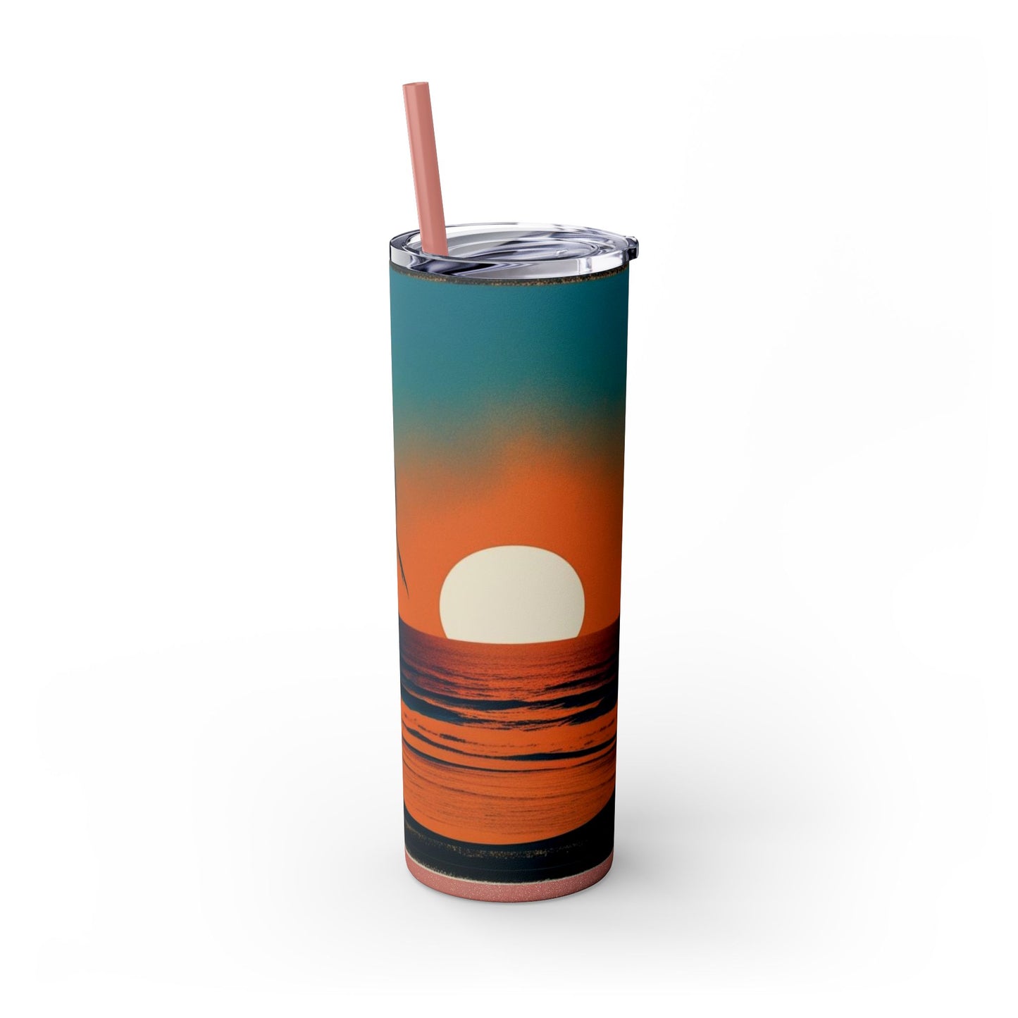 Brilliant Sunrise Skinny Tumbler with Straw, 20oz