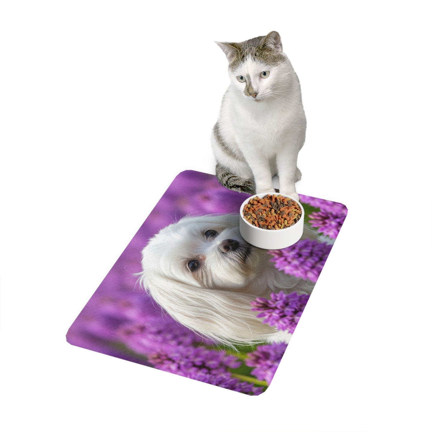 Pet Food Mat (12x18) - Maltese