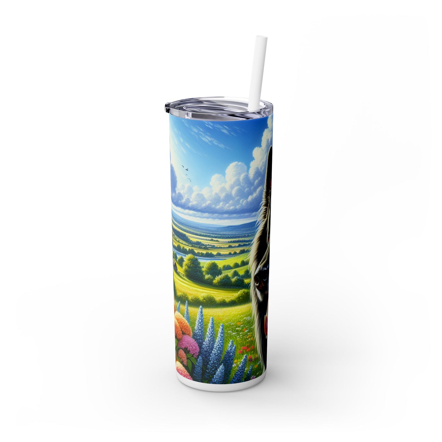 Gobelet isotherme à motif de berger croate avec paille, 59 cl