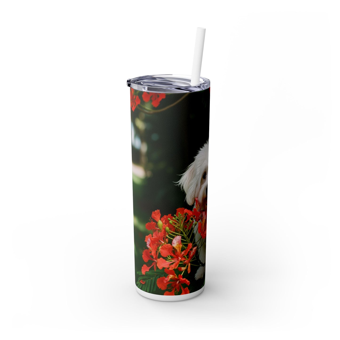 Gobelet Coton de Tuléar avec paille, 590 ml