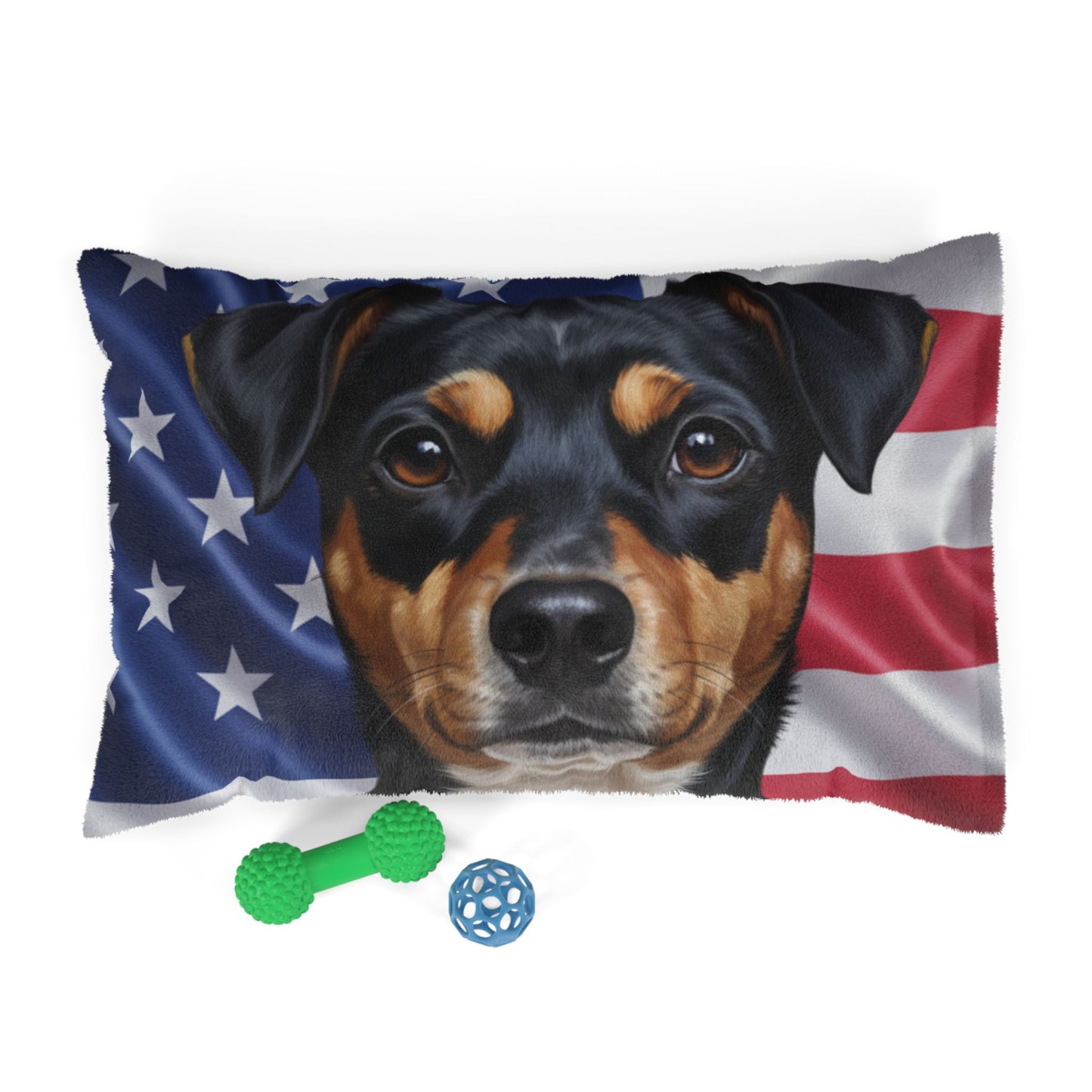 Teddy Roosevelt Terrier Patriotic Pet Bed