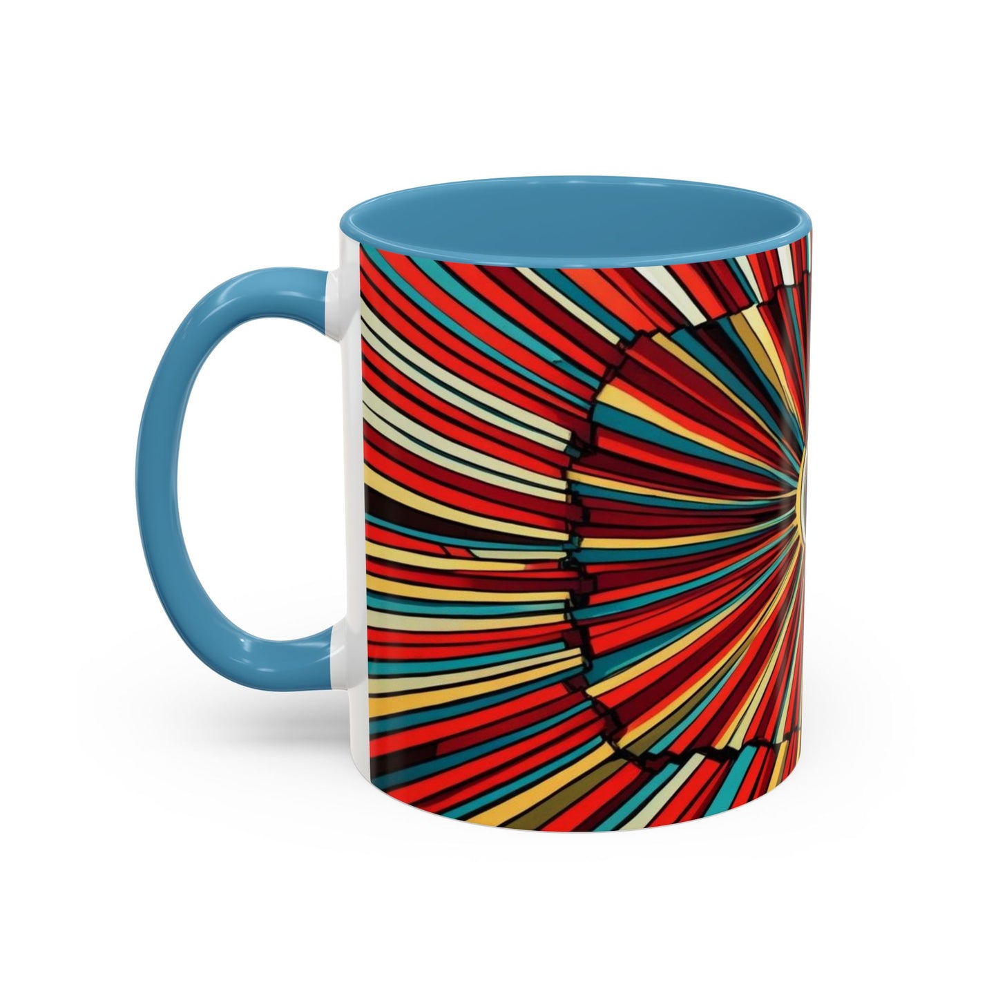 Optical Illusion Accent Mug – Ceramic Coffee Cup