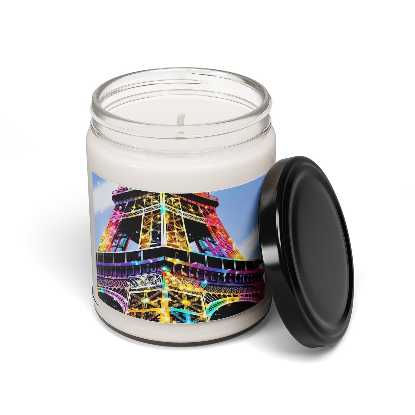 Rainbow Eiffel Tower La Tour Eiffel- Scented Soy Candle, 9oz