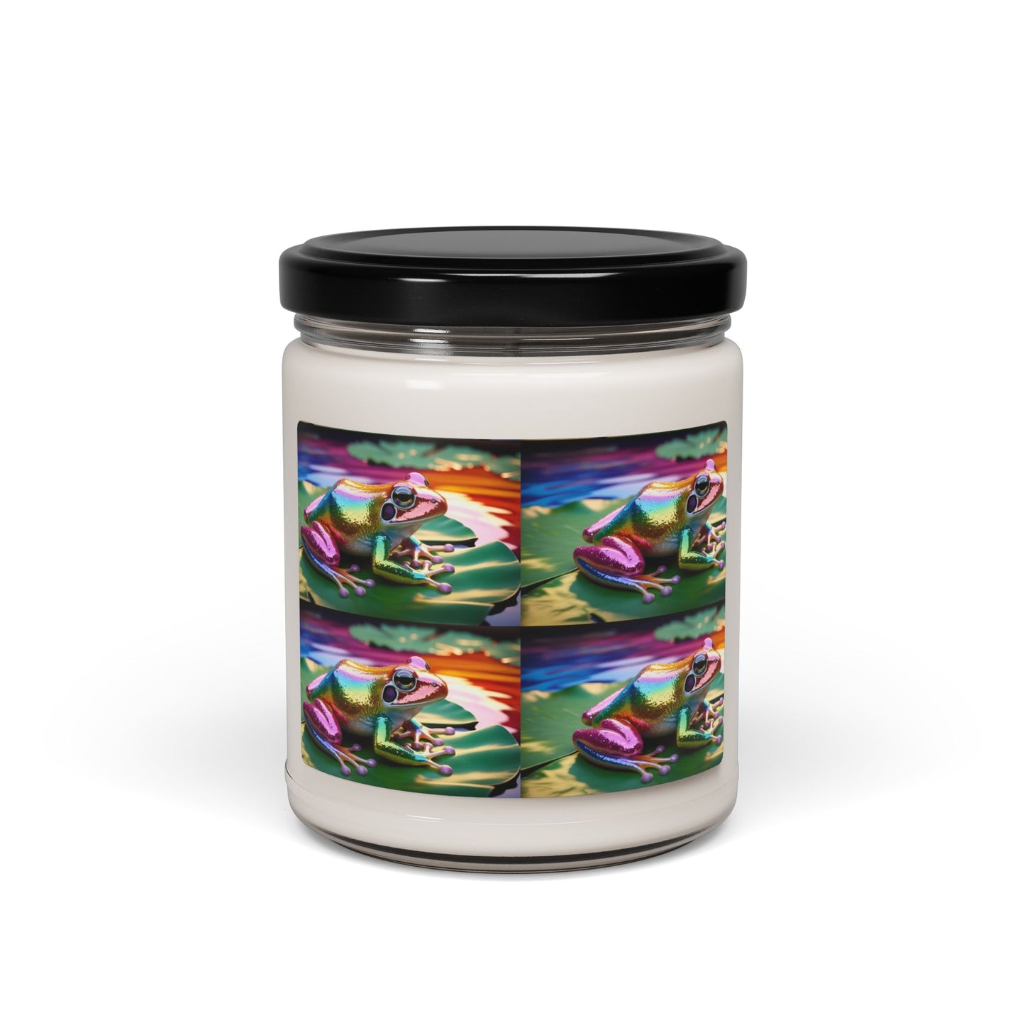 Rainbow Glittery Frog- Scented Soy Candle, 9oz