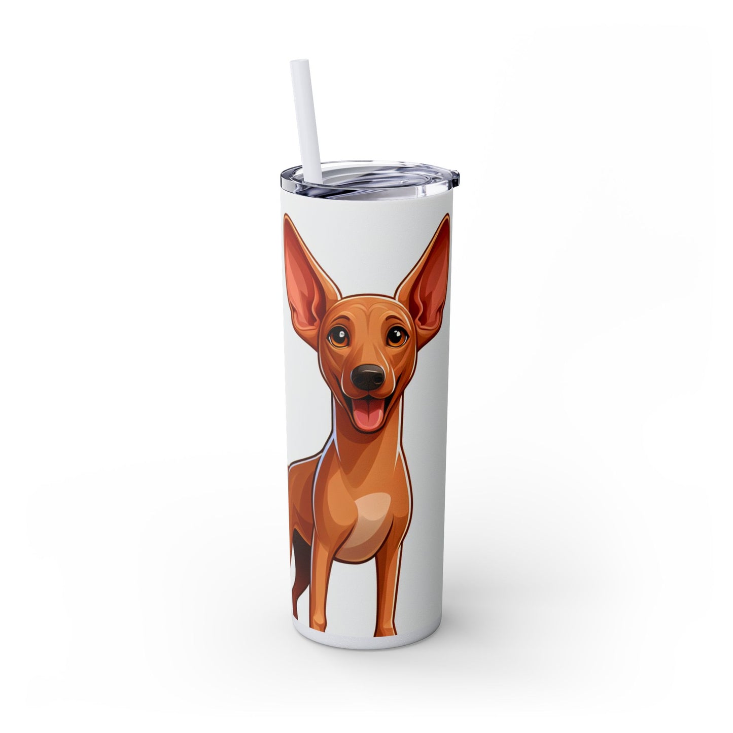 Pharaoh Hound Skinny Tumbler with Straw, 20oz