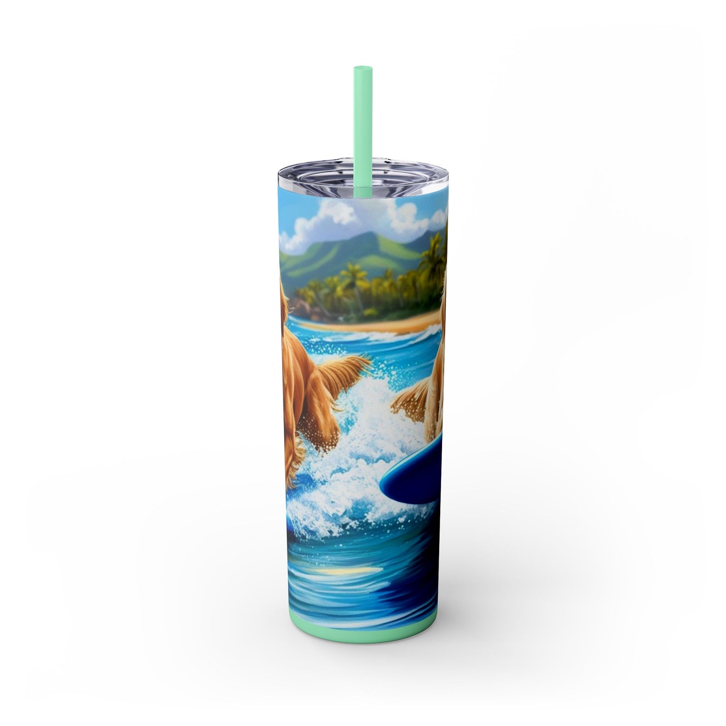 Surf Dogs Tumbler with Straw, 20oz