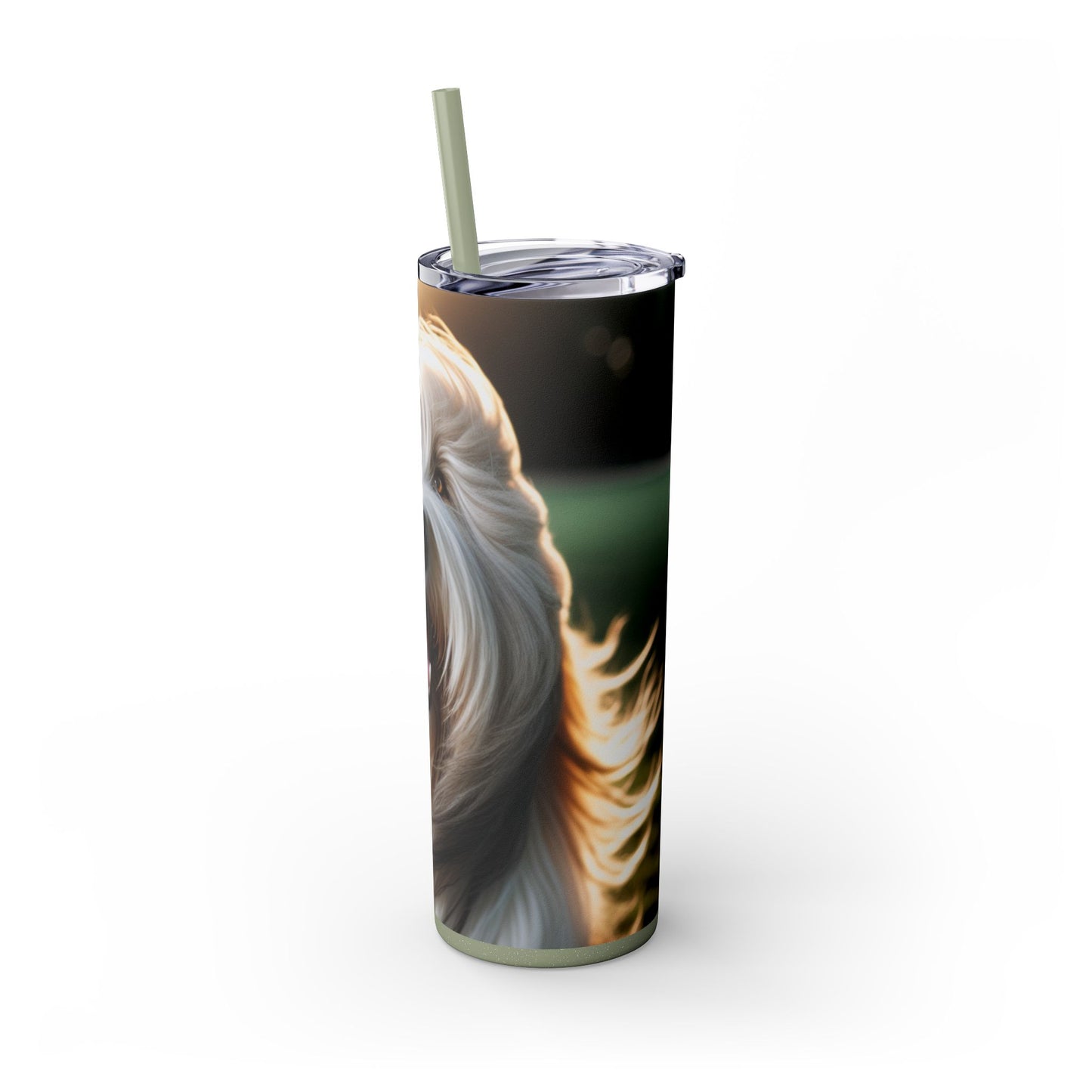 Bearded Collie Tumbler with Straw, 20oz