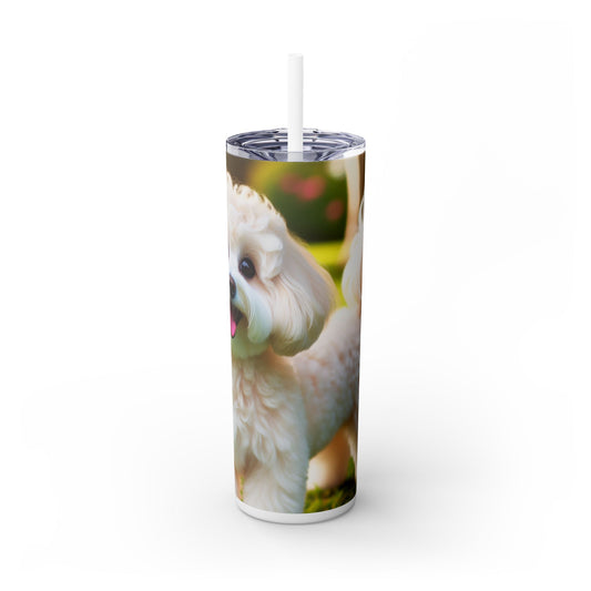Maltipoo Tumbler with Straw, 20oz