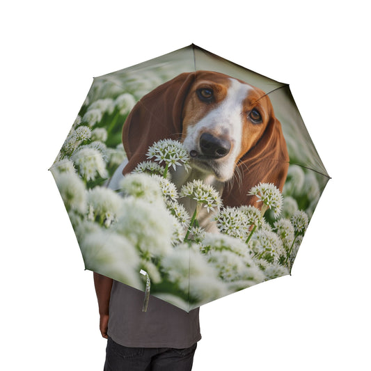 Petit Basset Griffon Vendeen Semi-Automatic Foldable Umbrella